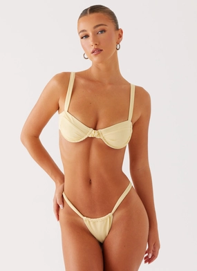 Chic Swimwear Gala Underwire Bikini Top - Yellow Gala Underwire Bikini Top - Yellow Recycled Polyester Blend