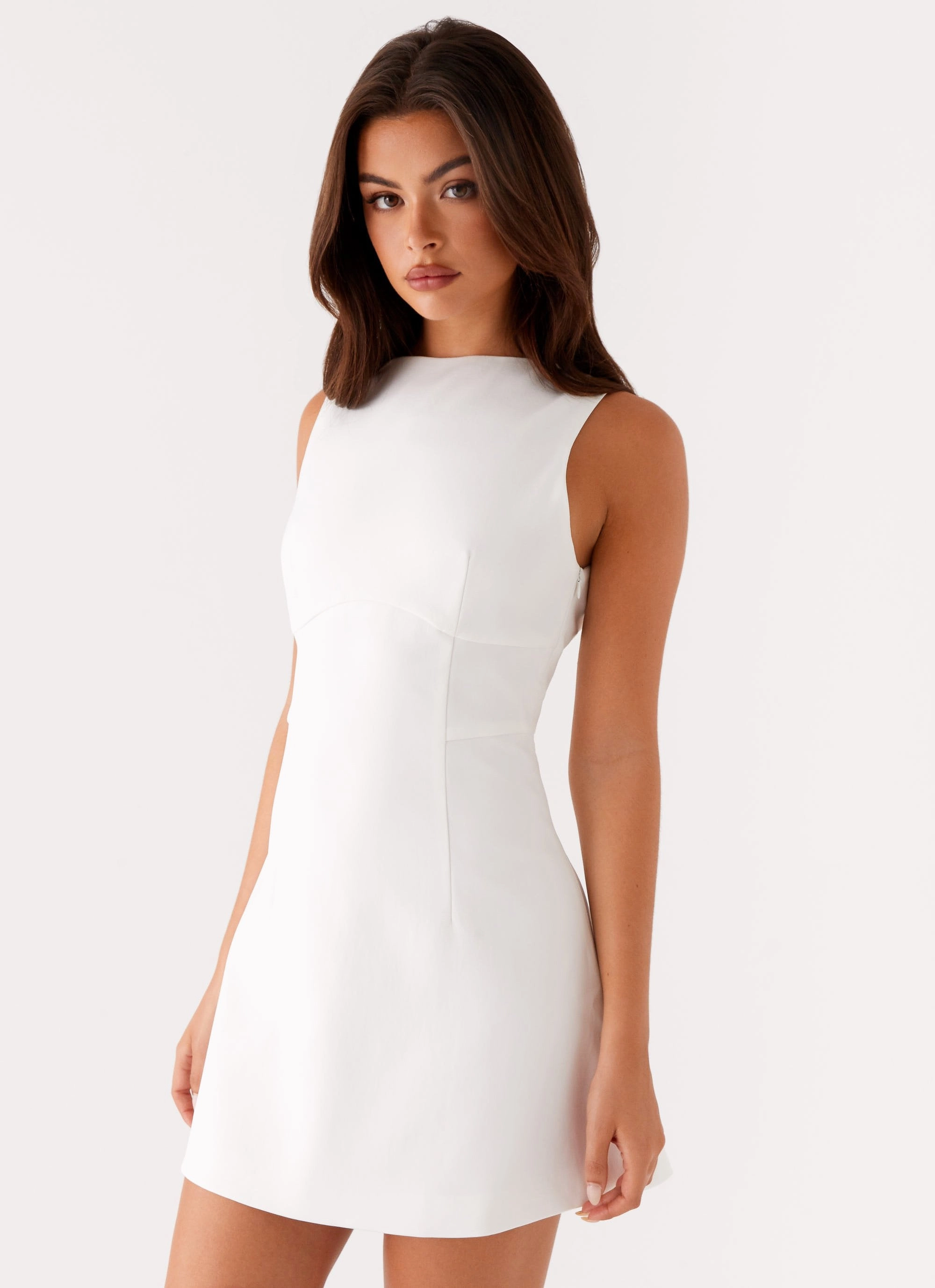 Lulita Mini Dress - White spring fashion Layerable Piece