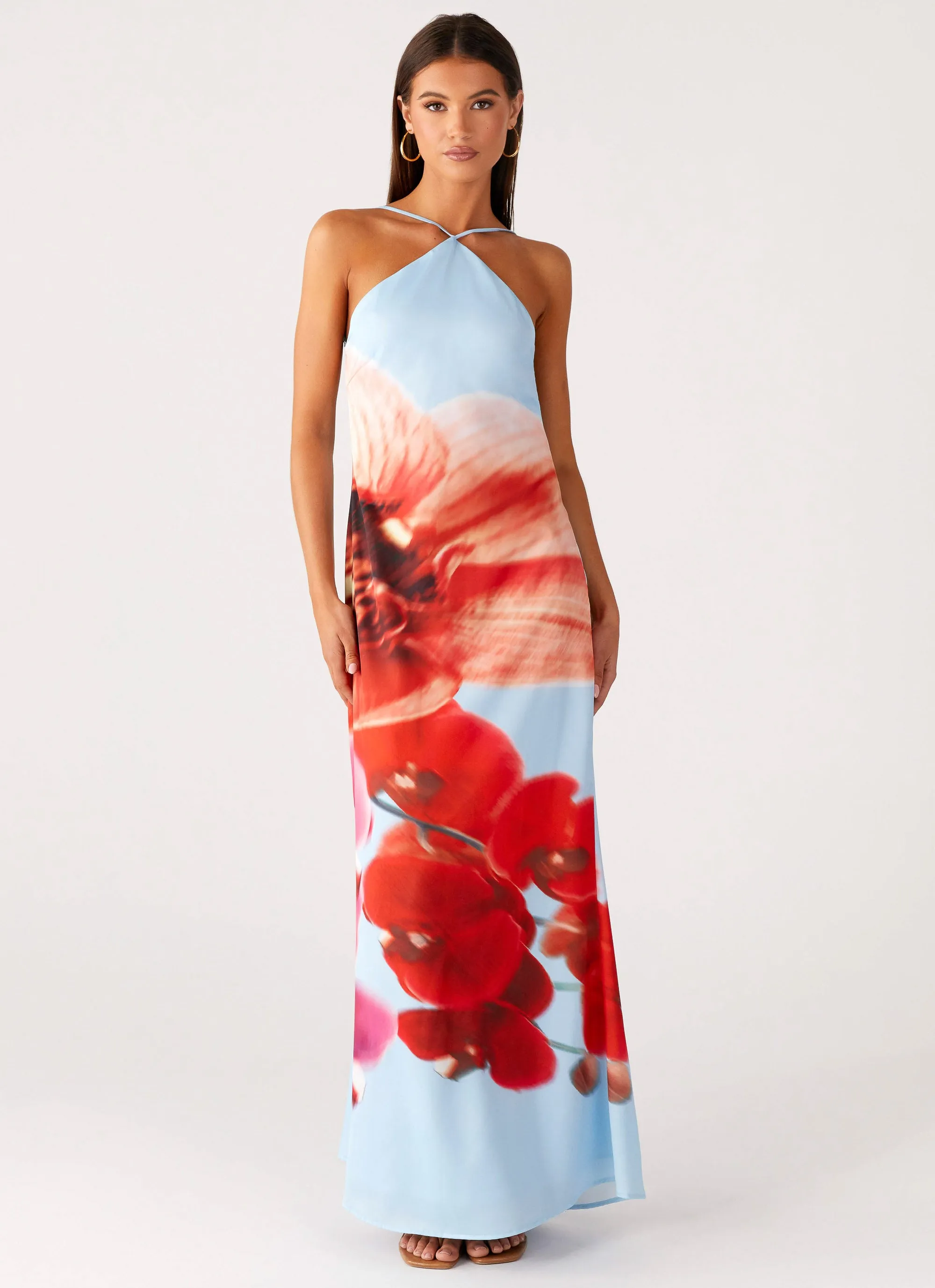 Chloe Maxi Dress - Turquoise Bloom Soft Touch