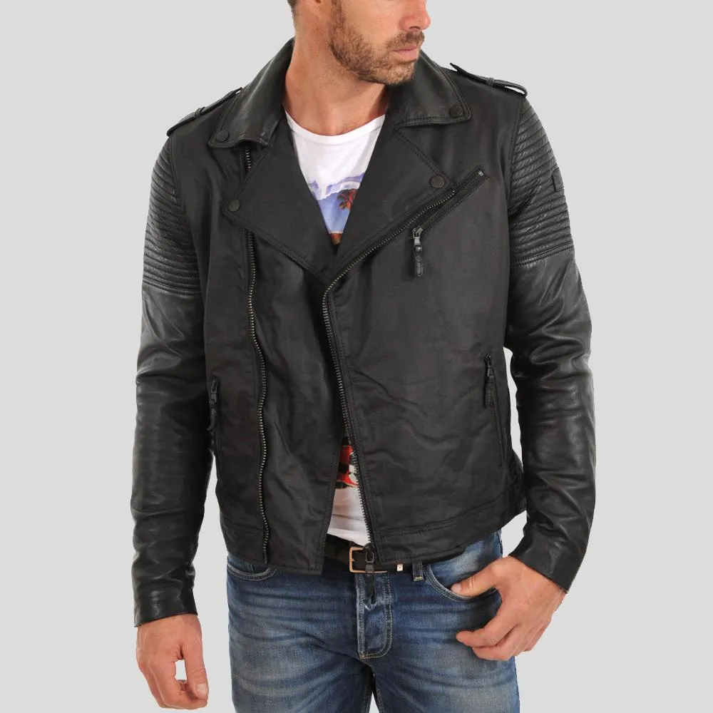 Christopher Black Motorcycle Leather Jacket