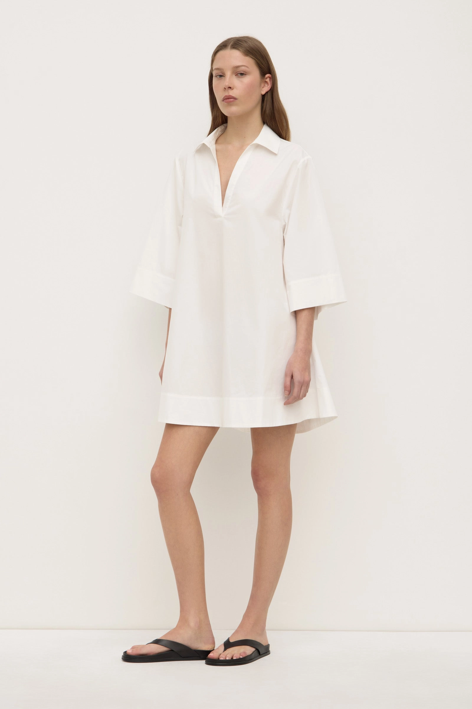 Smooth Layering Claire Mini Shirt Dress