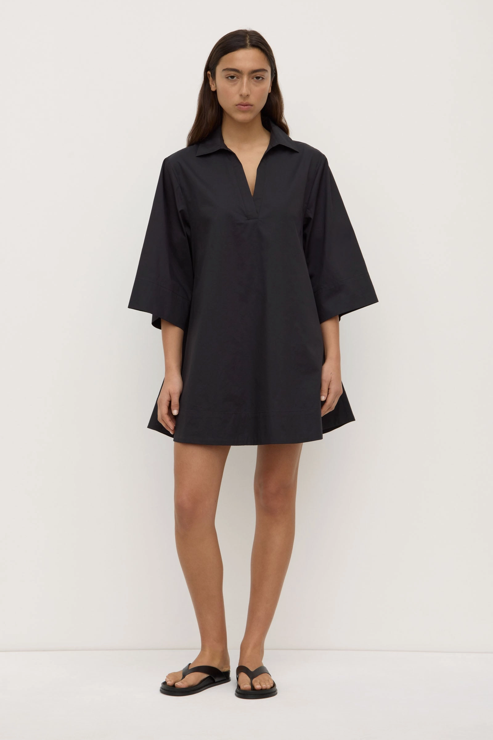 Claire Mini Shirt Dress Summer Outfit Classic Waistband