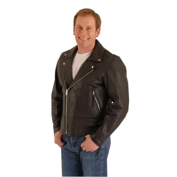 Classic leather patrol jacket for rocks and bikers 101
