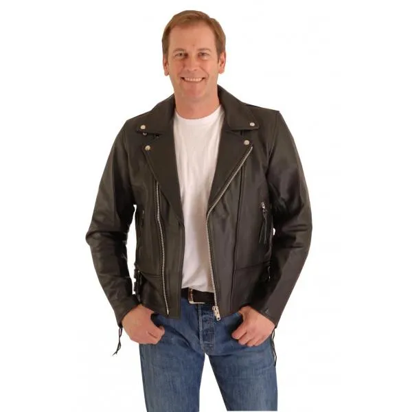 Classic leather patrol jacket for rocks and bikers 101