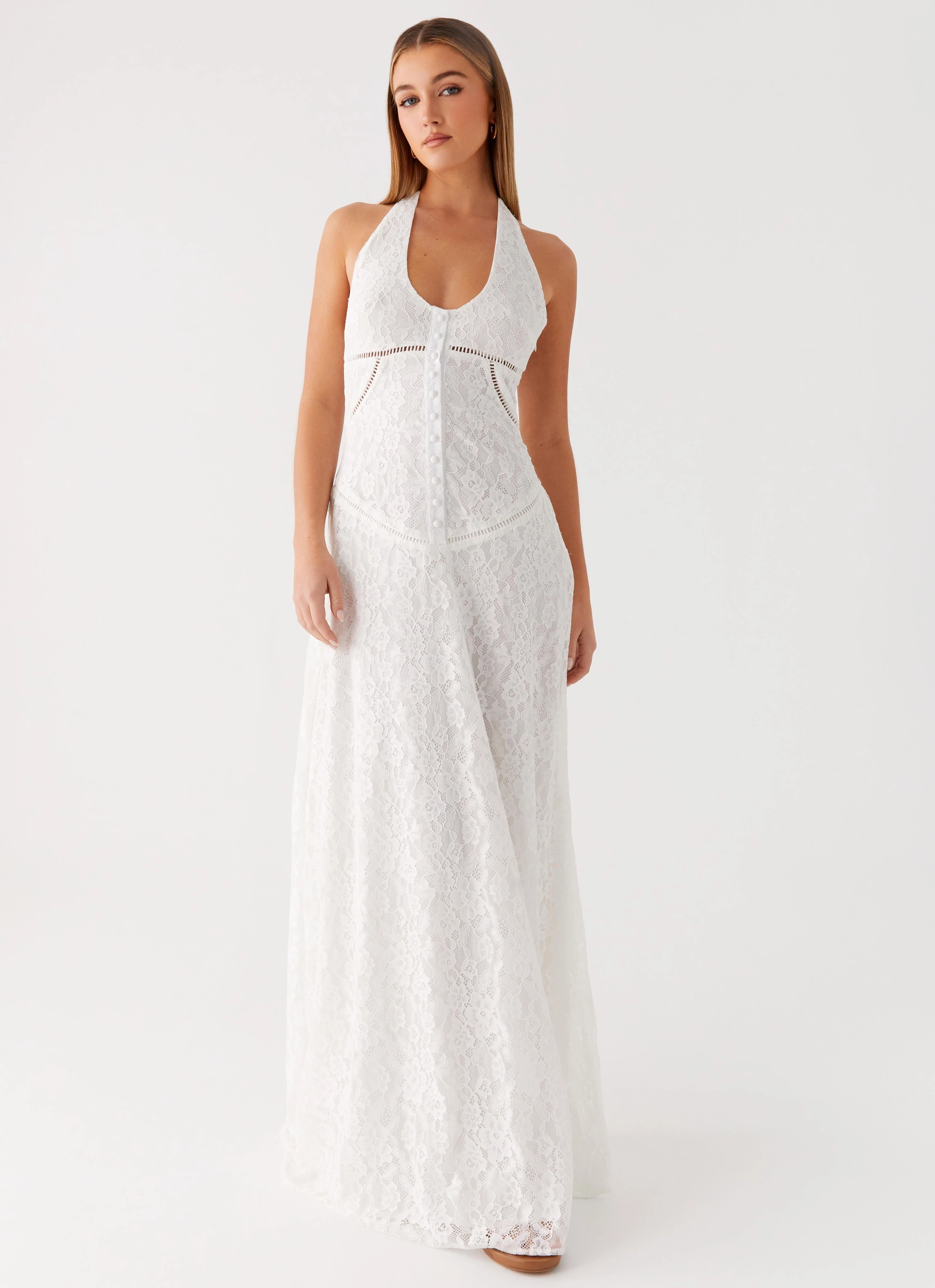 Sheer Overlay Ember Valley Maxi Dress - Ivory