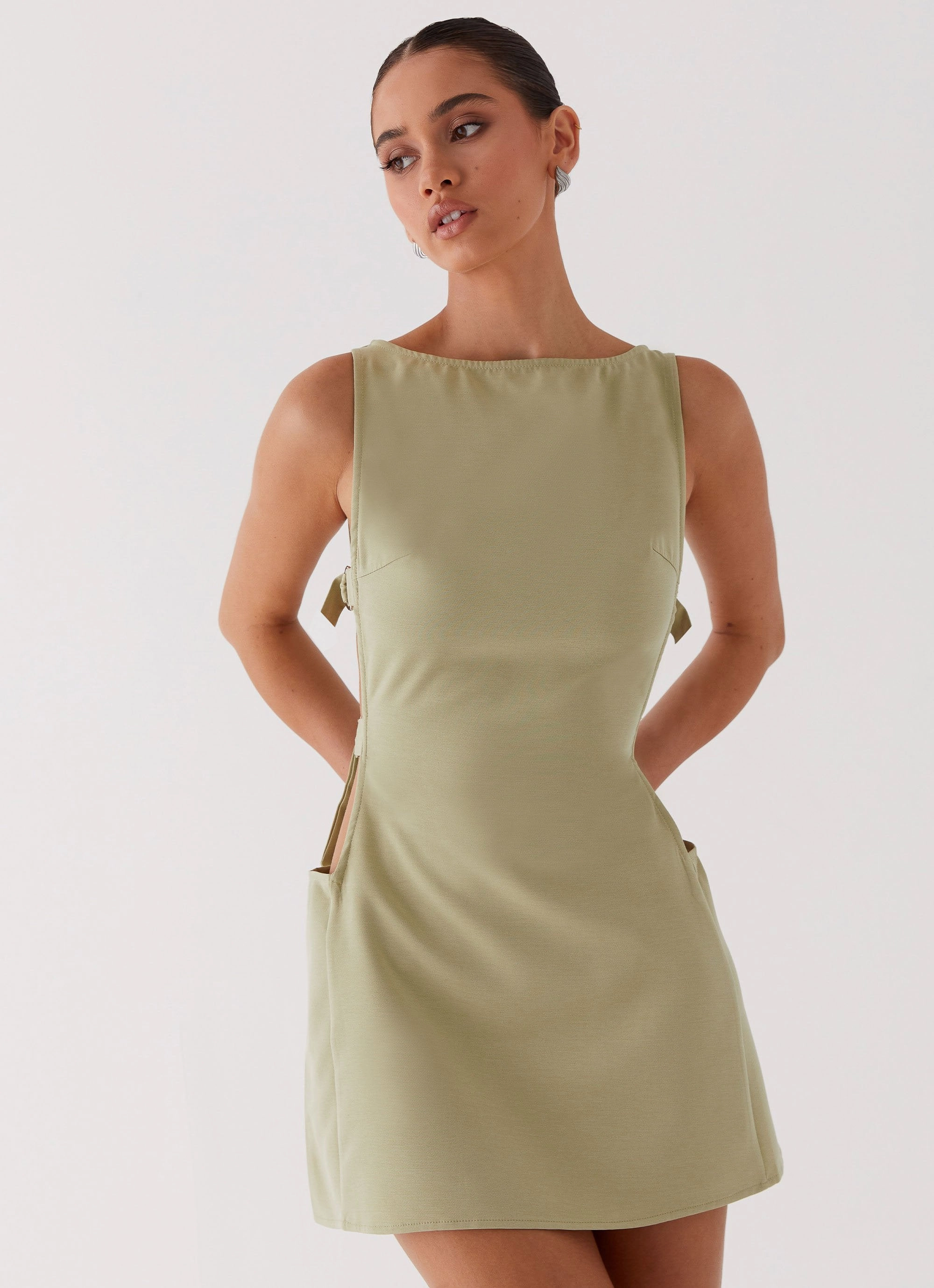 Cherish You Buckle Mini Dress - Olive Magic Day