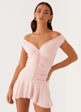 Classic Garb Elianna Mini Dress - Pink Elianna Mini Dress - Pink Tiered-Skirt