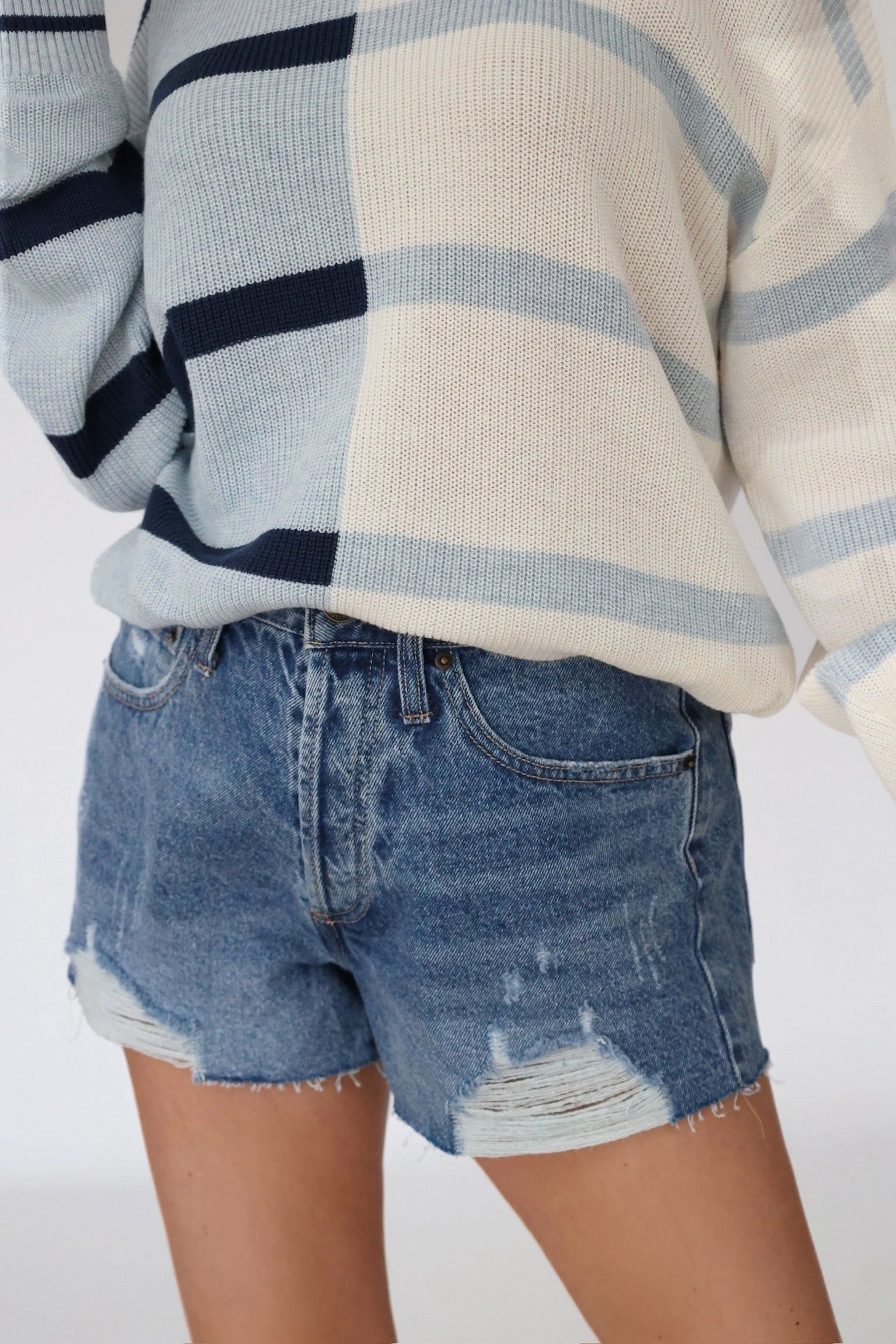 Classic Hi-Rise Denim Short - Vintage Indigo(FINAL SALE) BreathableMeshInsert