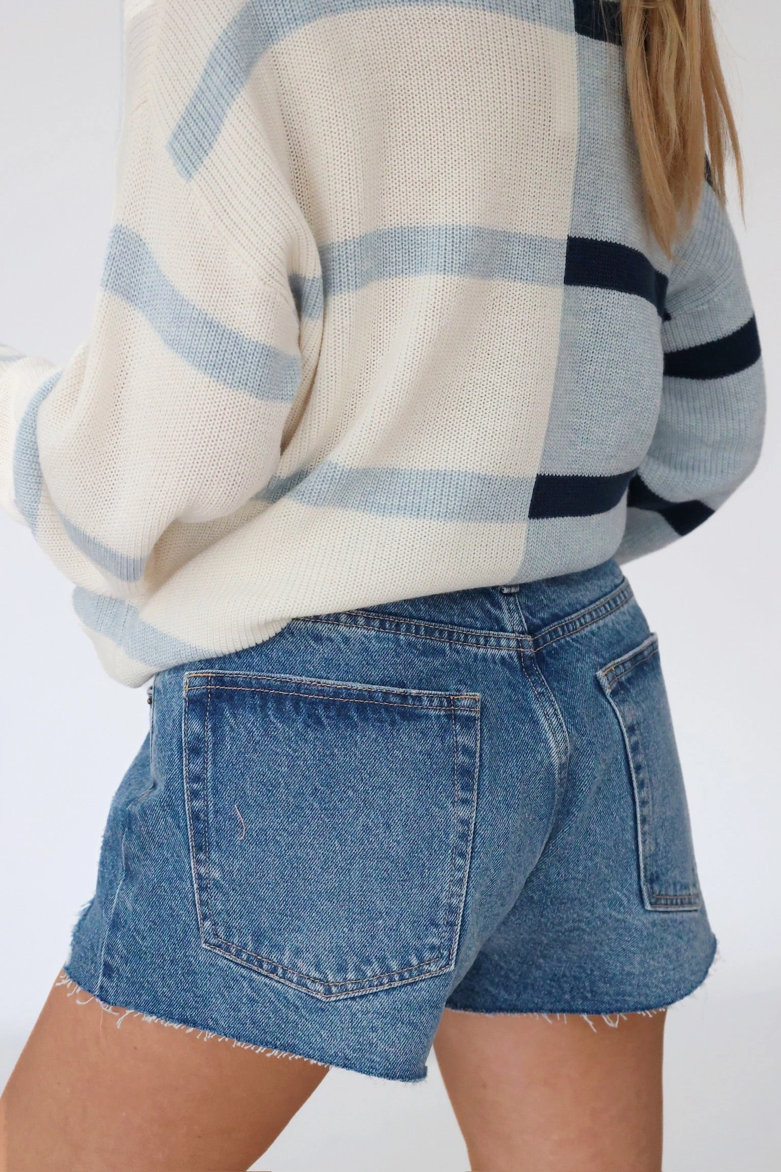 Classic Hi-Rise Denim Short - Vintage Indigo(FINAL SALE) OdorResistantTreatment DroppedShoulder