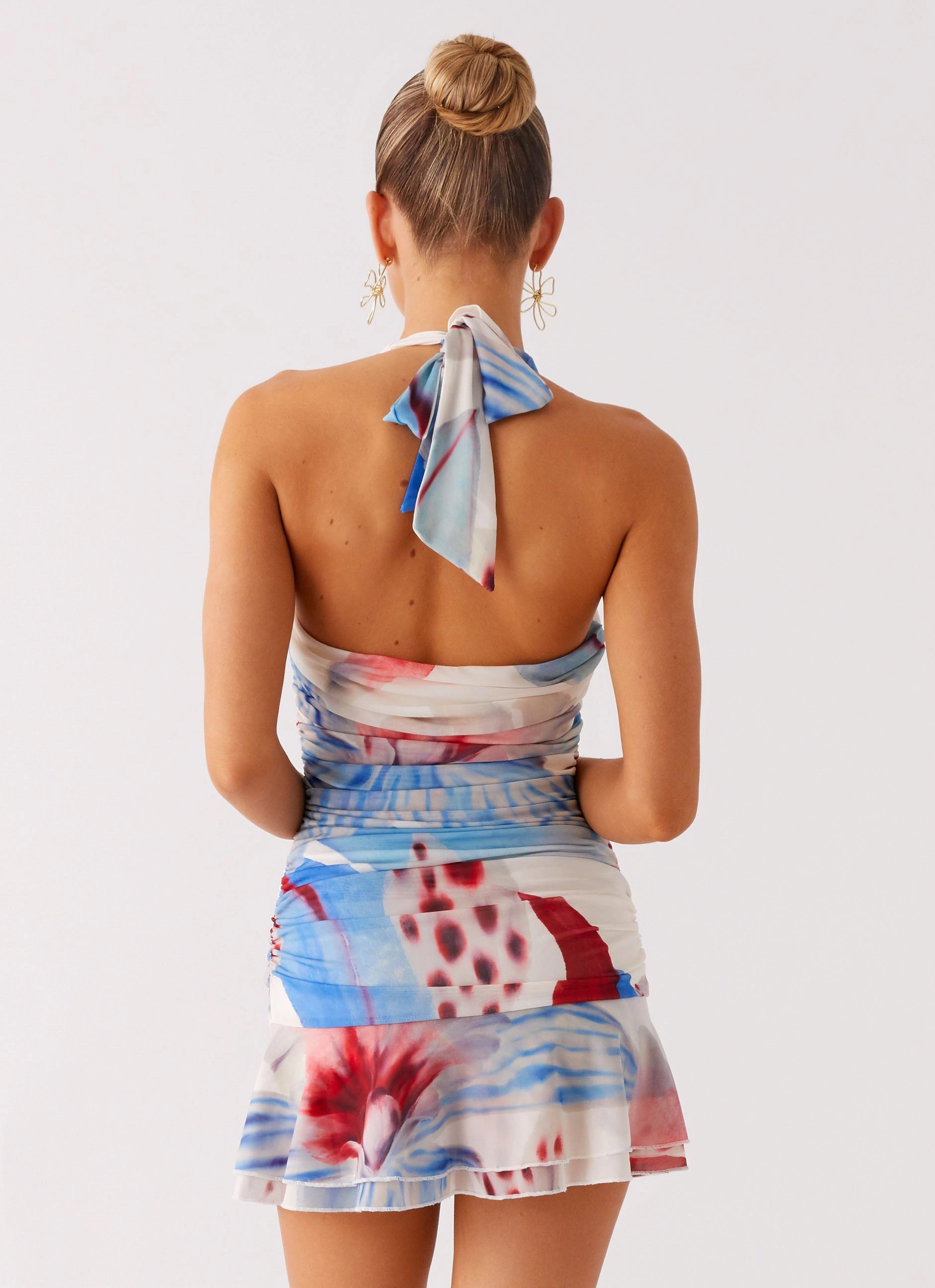 Formal dinner wear Starlit Night Mini Dress - Deep Sea Bloom