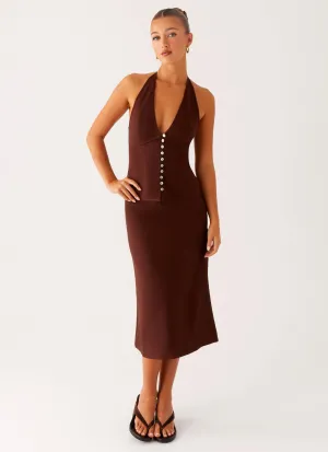 Clean Draping Esther Midi Skirt - Chocolate Esther Midi Skirt - Chocolate Reinforced Pockets Foldable Design
