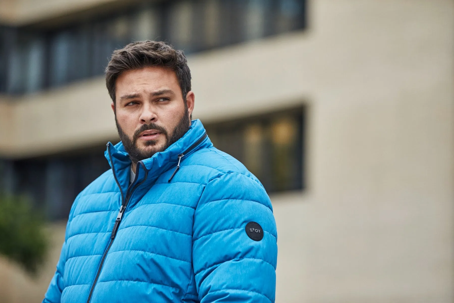 CLEARANCE - Stoy Friedrich Mens Plus Size Puffer Jacket Blue Sizes 2XL