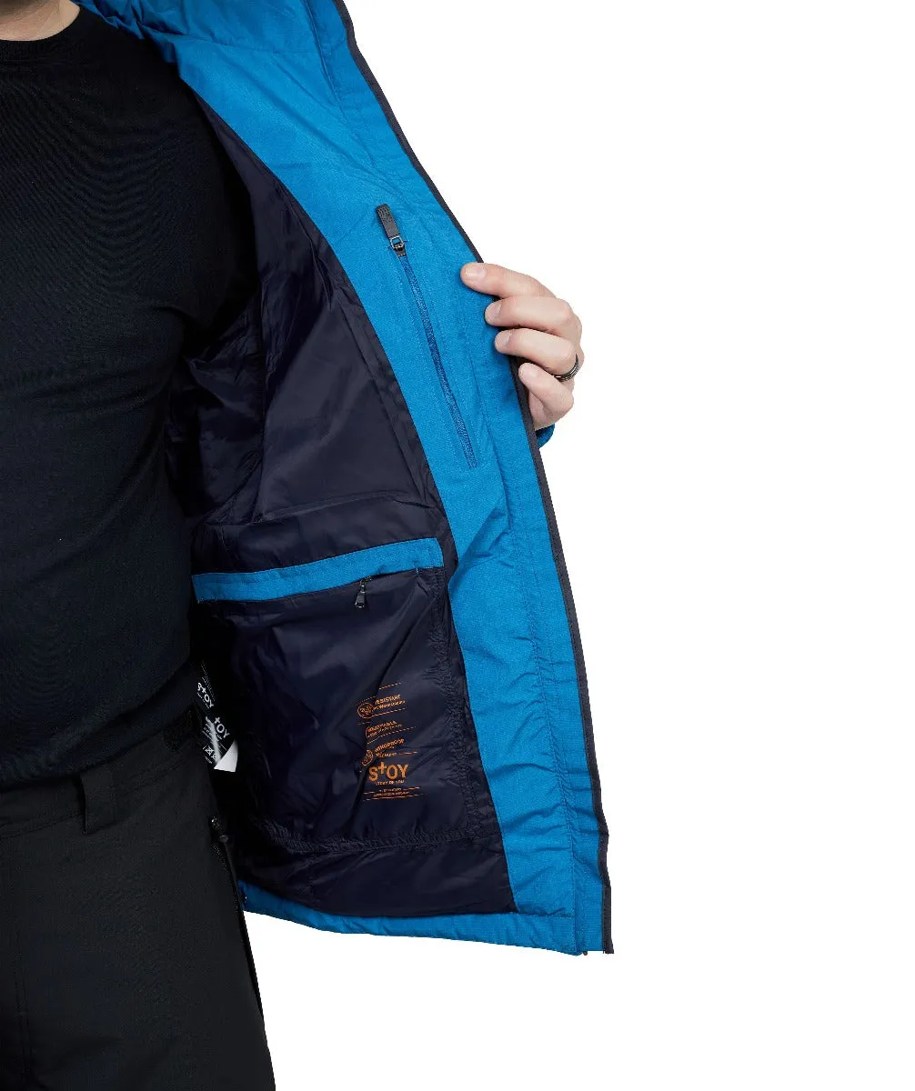 CLEARANCE - Stoy Friedrich Mens Plus Size Puffer Jacket Blue Sizes 2XL