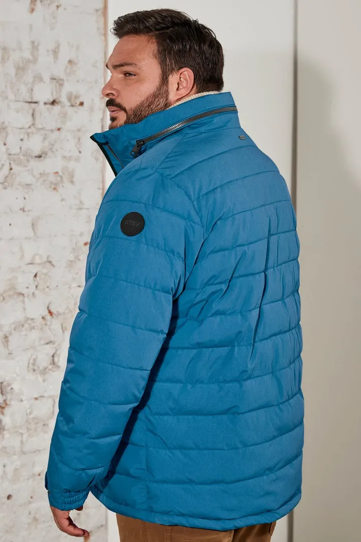 CLEARANCE - Stoy Friedrich Mens Plus Size Puffer Jacket Blue Sizes 2XL