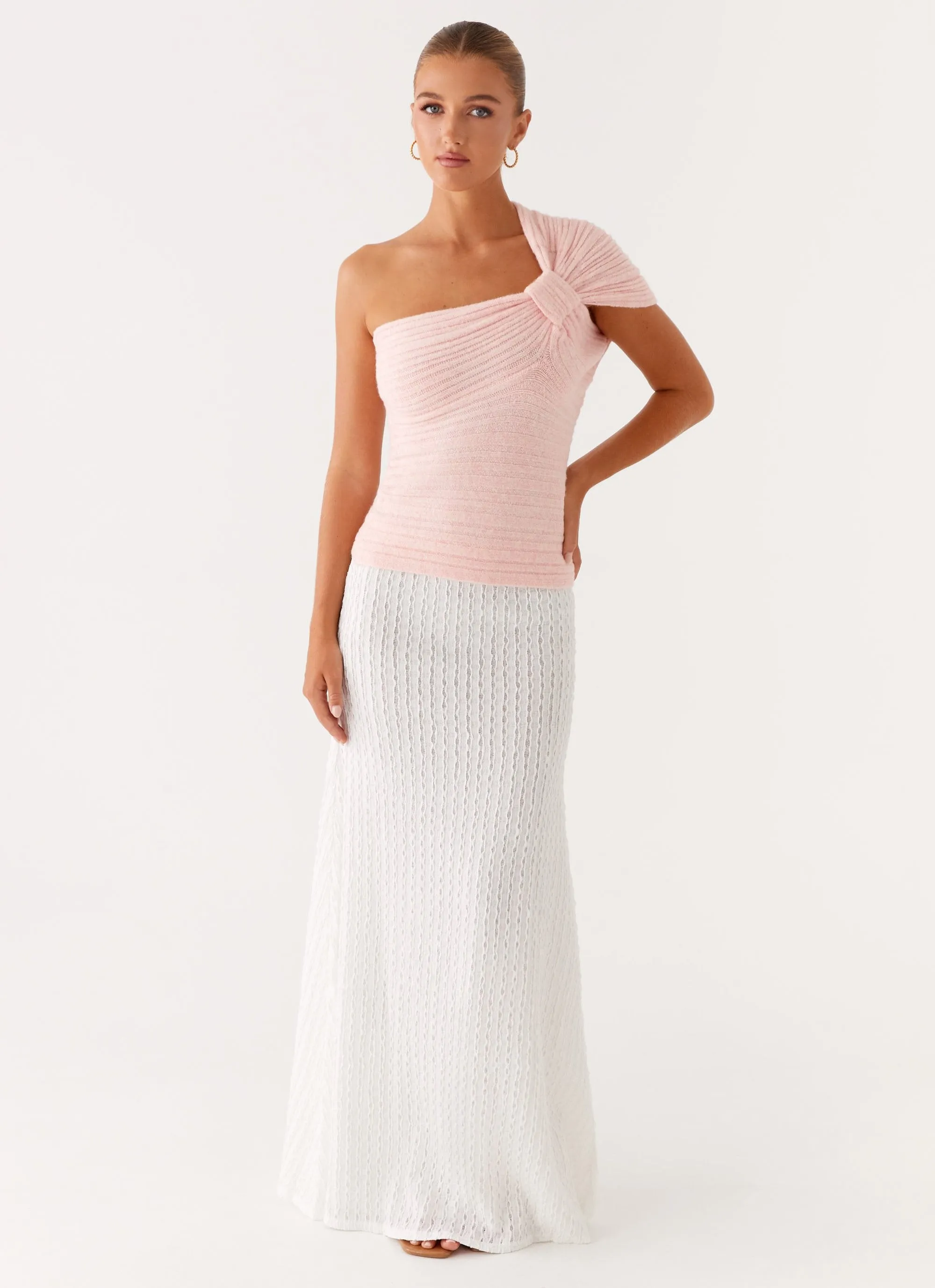 Maxi length Clovelly Maxi Skirt - White