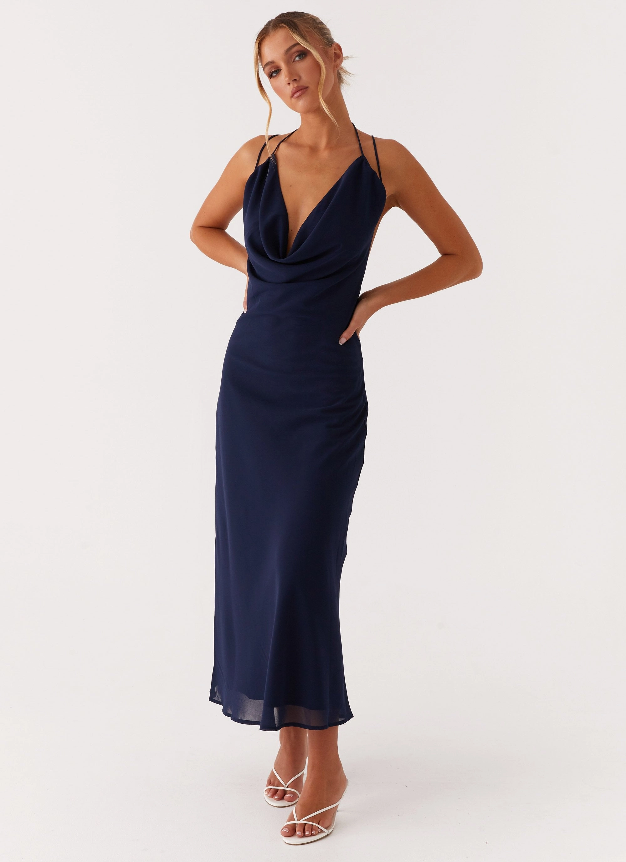 Timeless Beauty Clover Club Maxi Dress - Navy