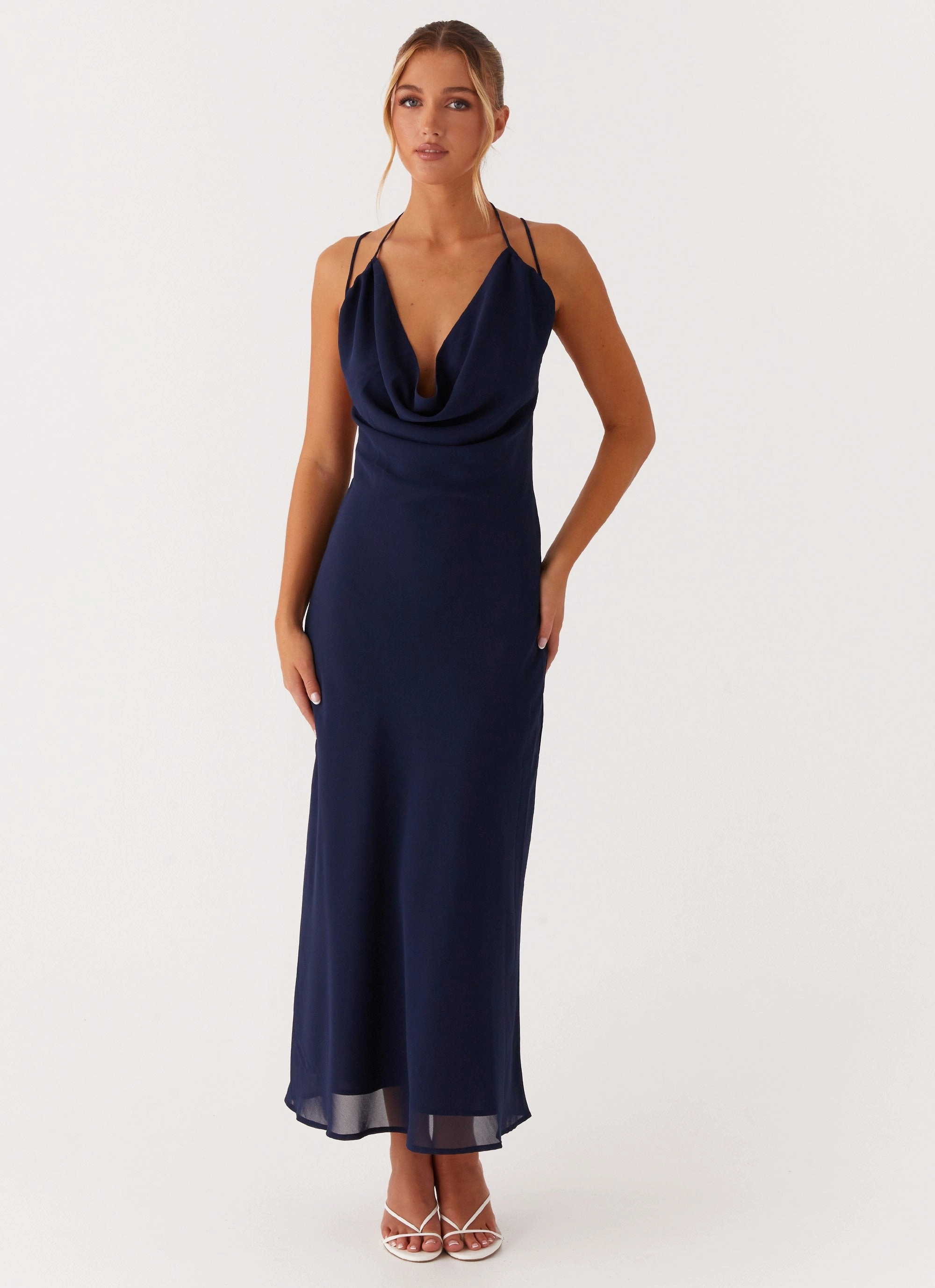 Clover Club Maxi Dress - Navy Edge Shape