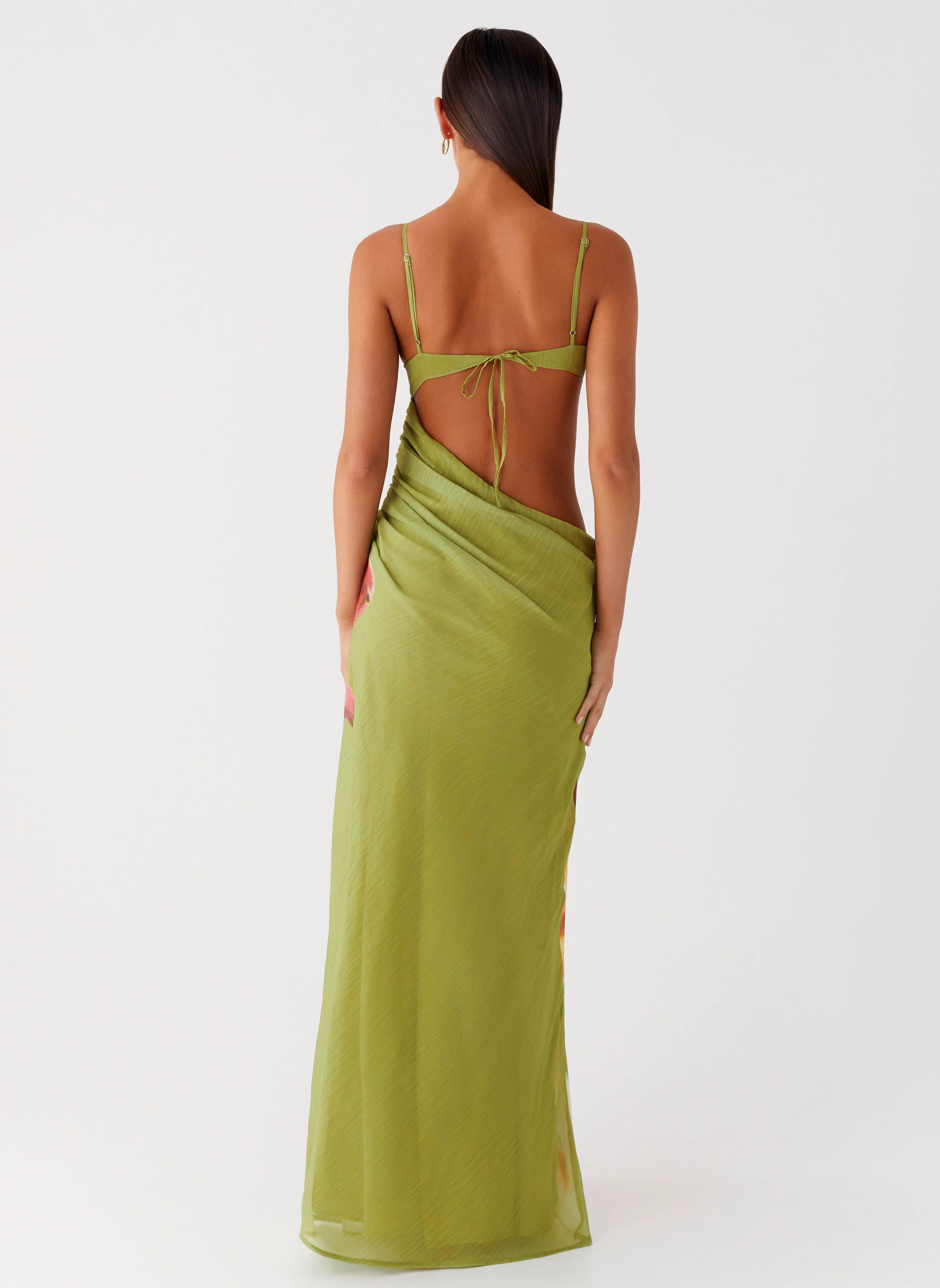 Tropic Rush Cut Out Maxi Dress - Jungle Floral Trendy Appearance All Fit