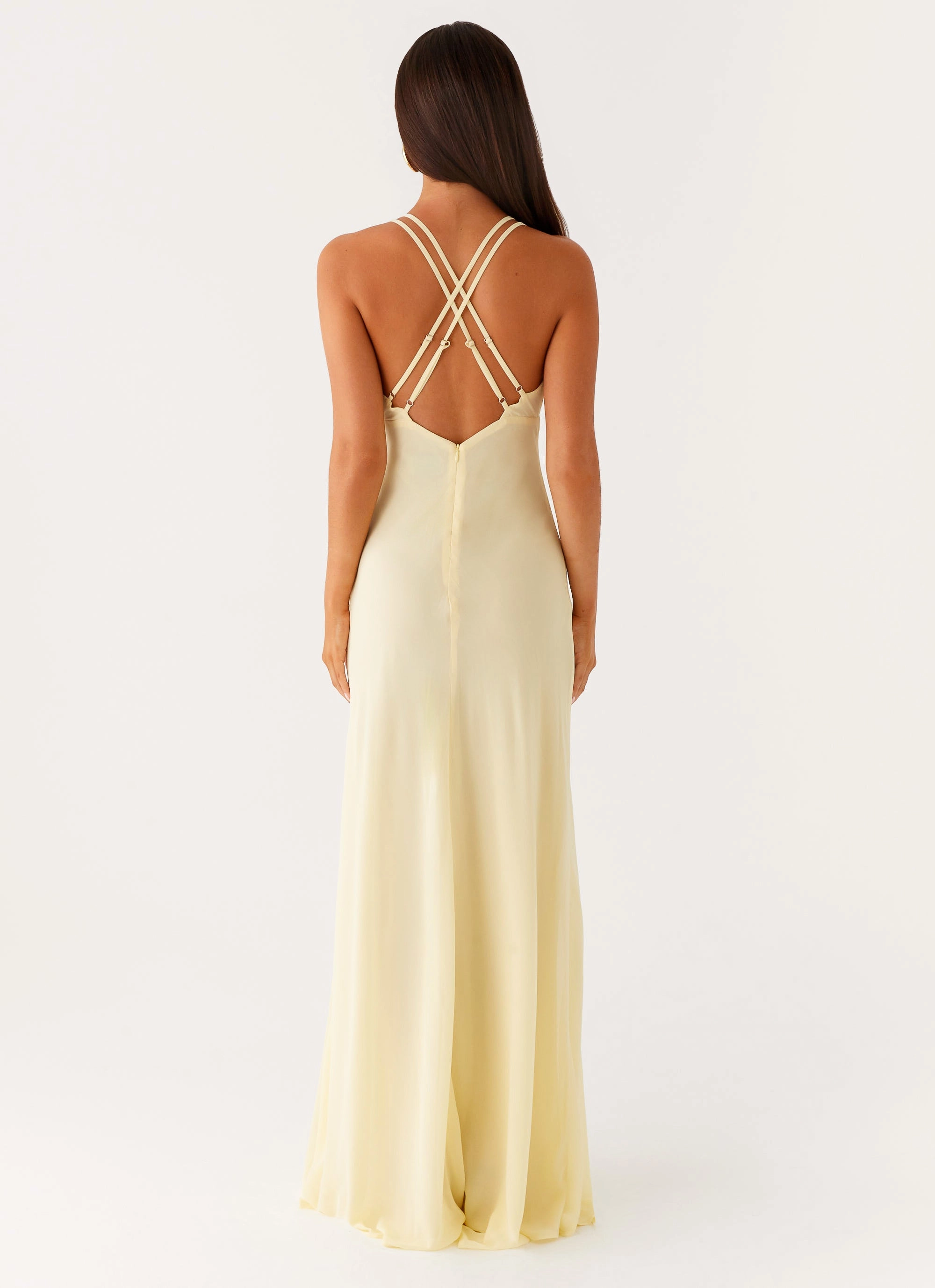 Polished Mood Collared Kacia Maxi Dress - Lemon