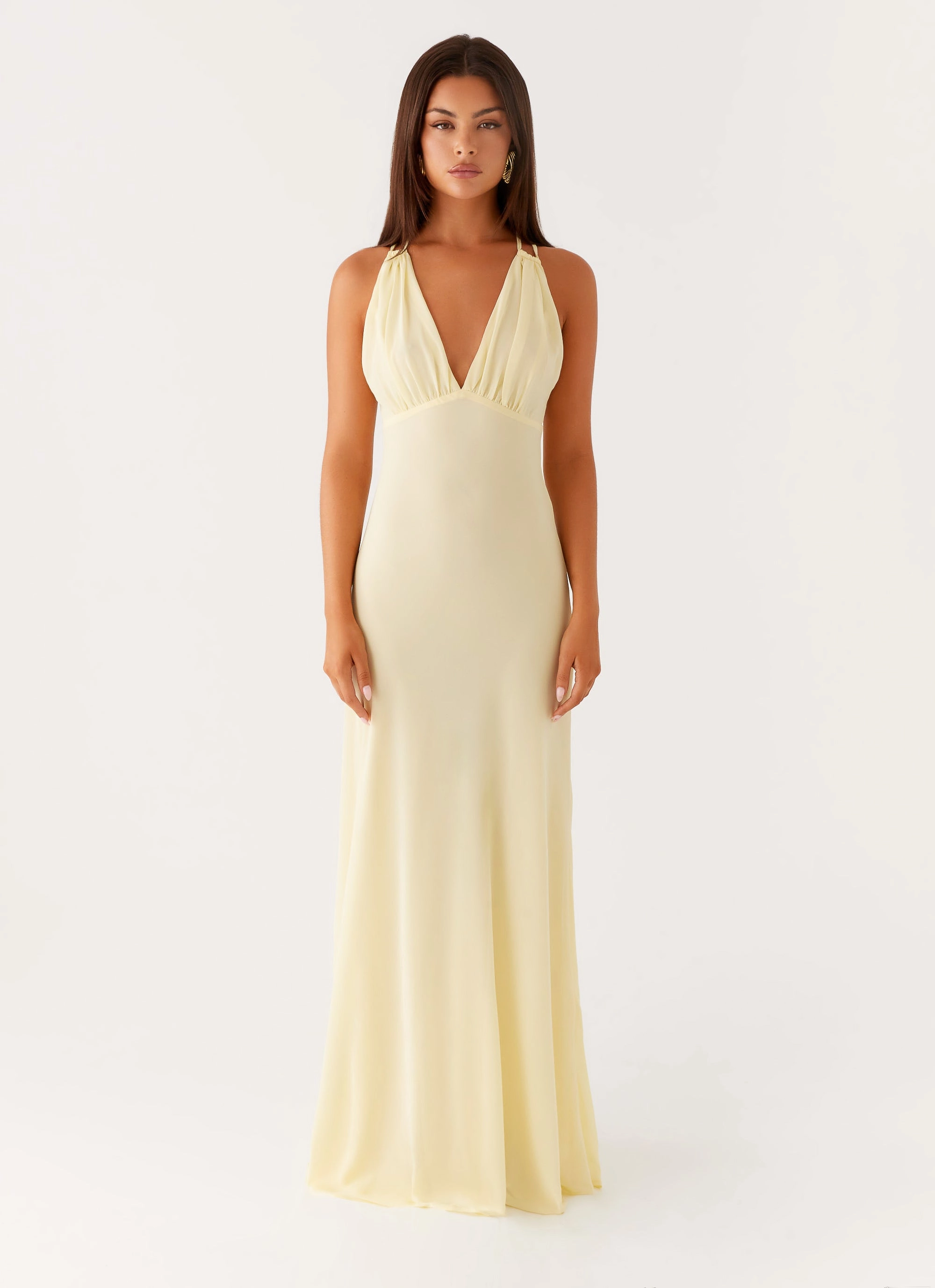 Polite Vibe Kacia Maxi Dress - Lemon