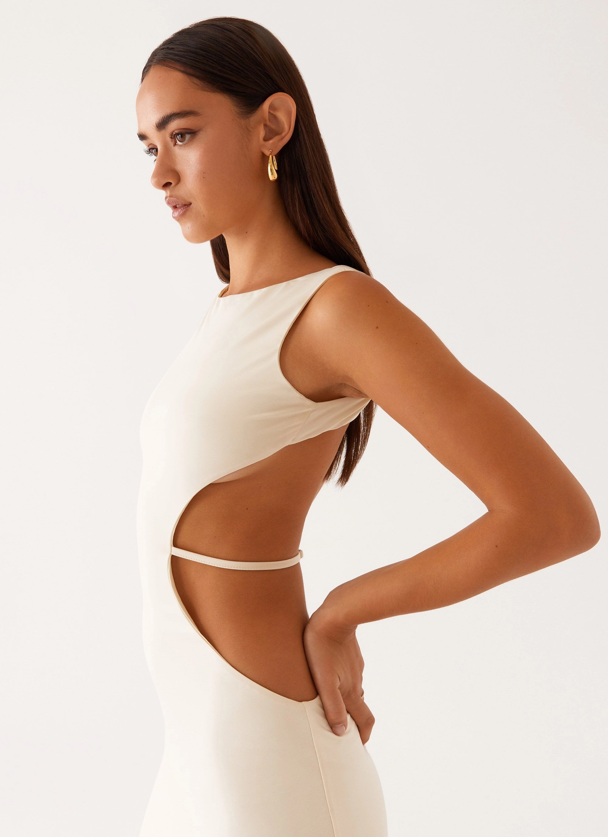 Pastel-Tone Sutton Maxi Dress - Yellow