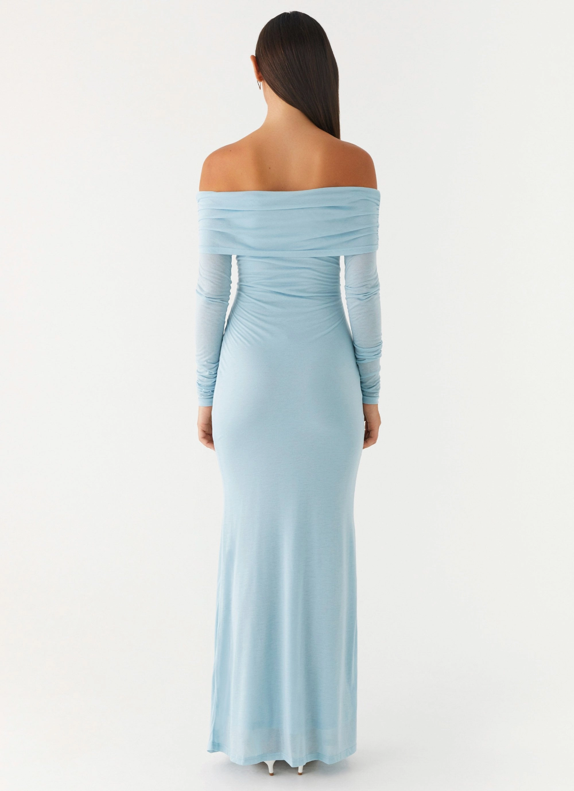 Cocoa Long Sleeve Maxi Dress - Blue Trend-Inspired Polished Design