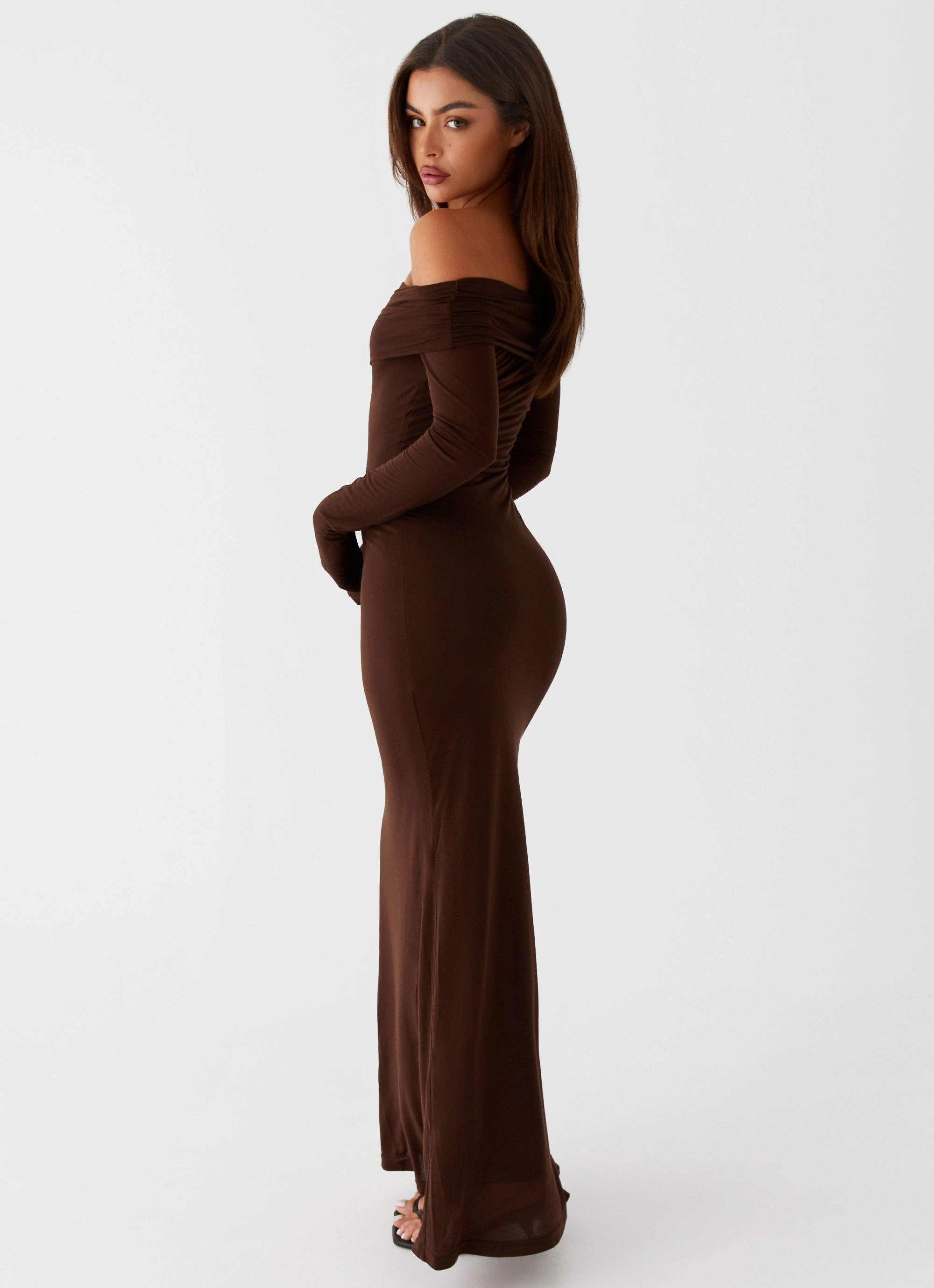 Cocoa Long Sleeve Maxi Dress - Chocolate Soft Stitch Family Joy