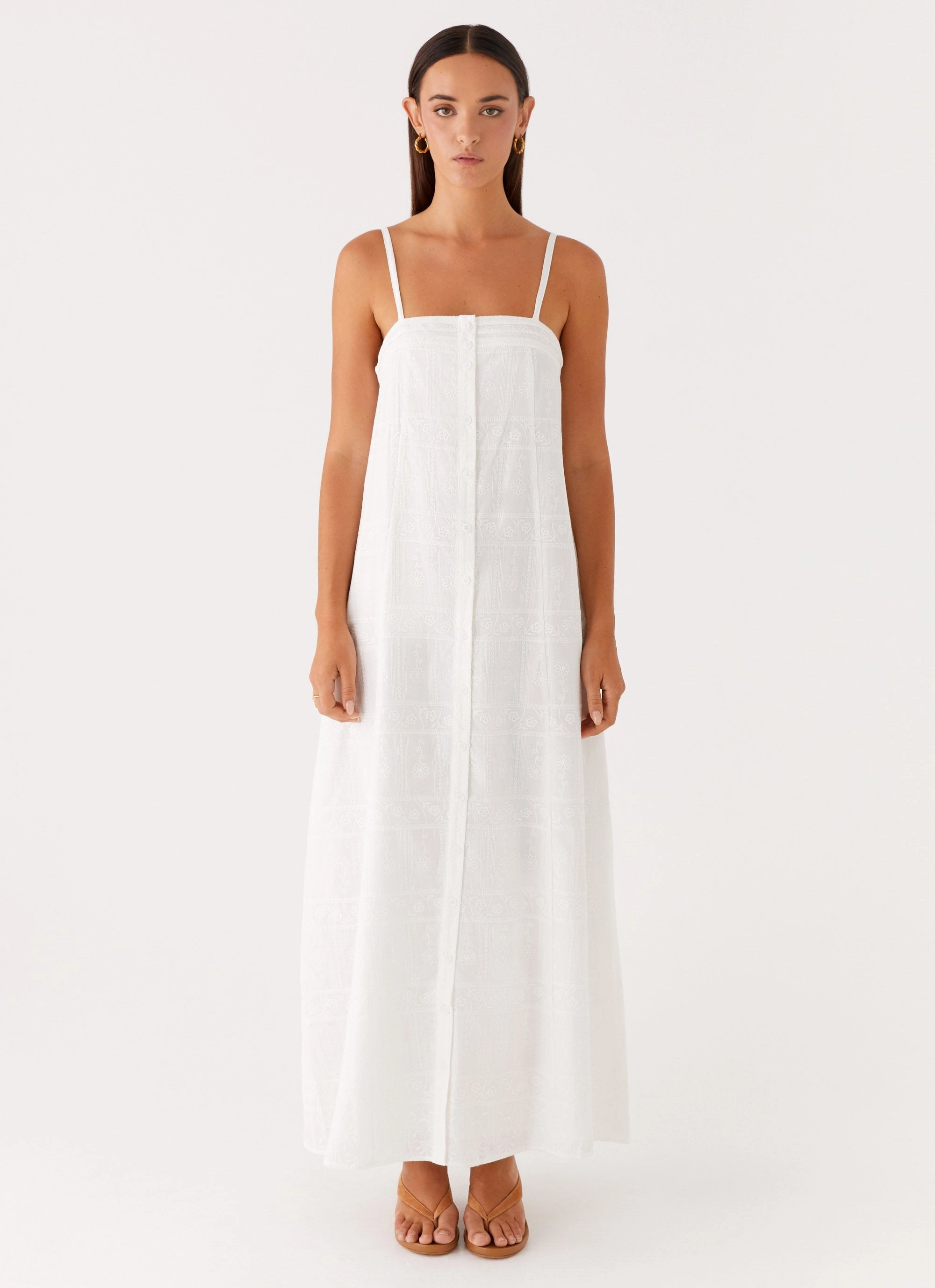 Refined Cut Chic beachwear dress Cole Maxi Dress - White