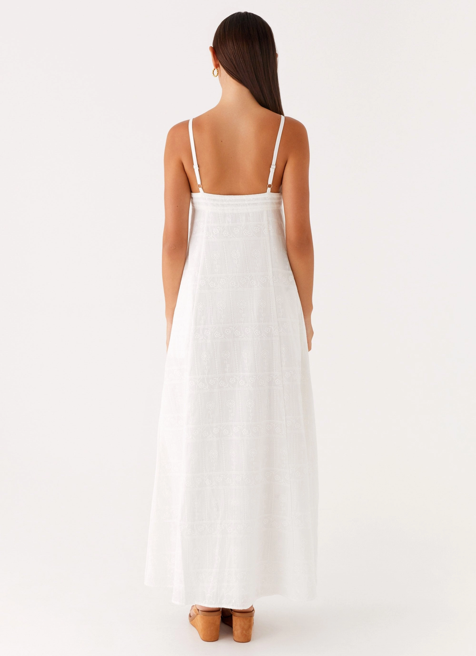 Cole Maxi Dress - White Clean Drape