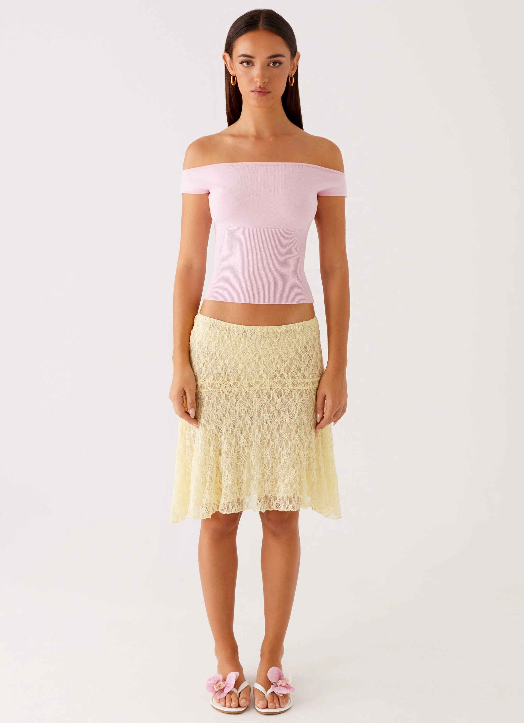 Breathable Mesh Insert Coleman Knit Top - Pink