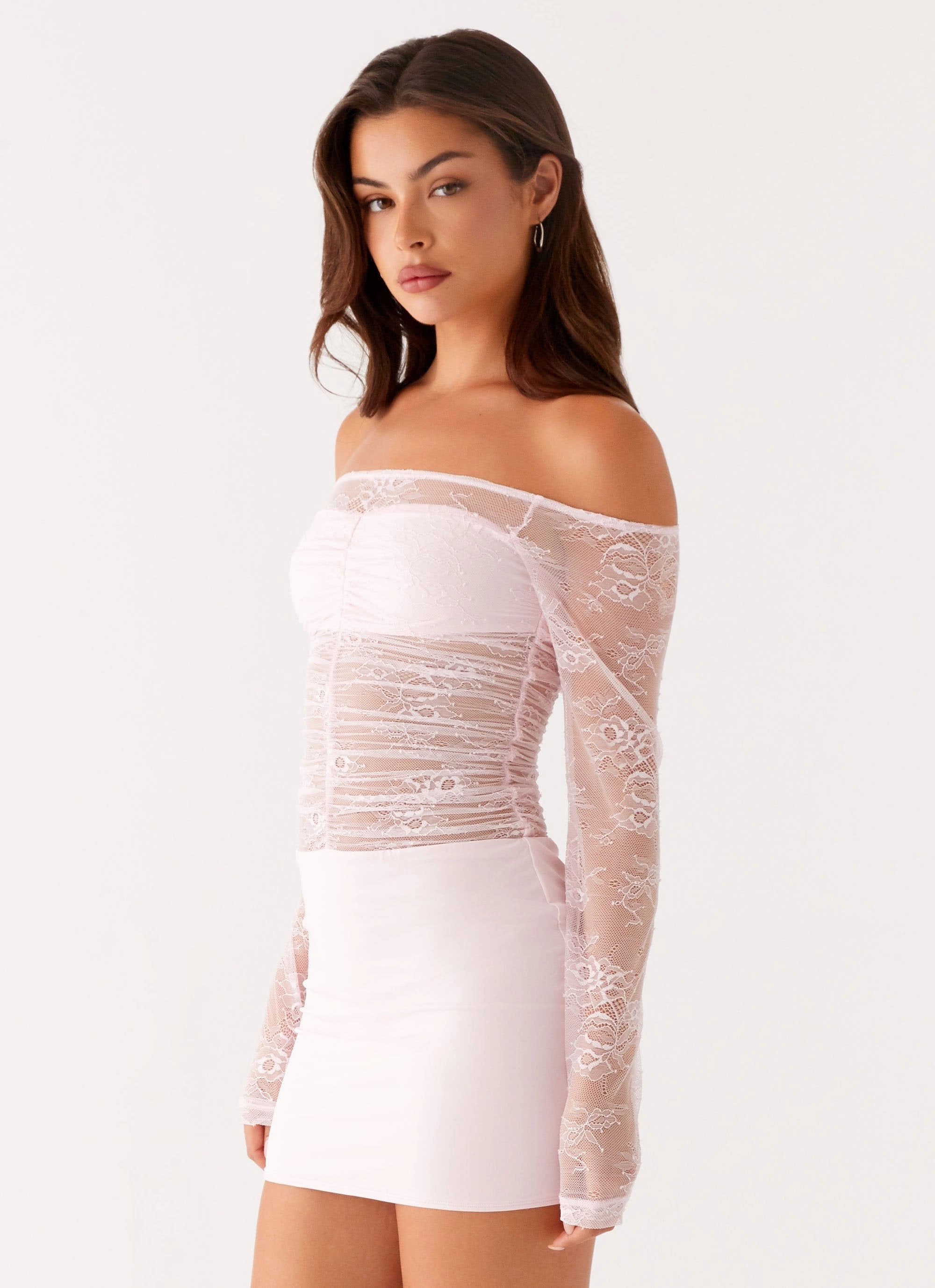 Movement Feel Sleek Feel Collide Lace Mini Dress - Pink