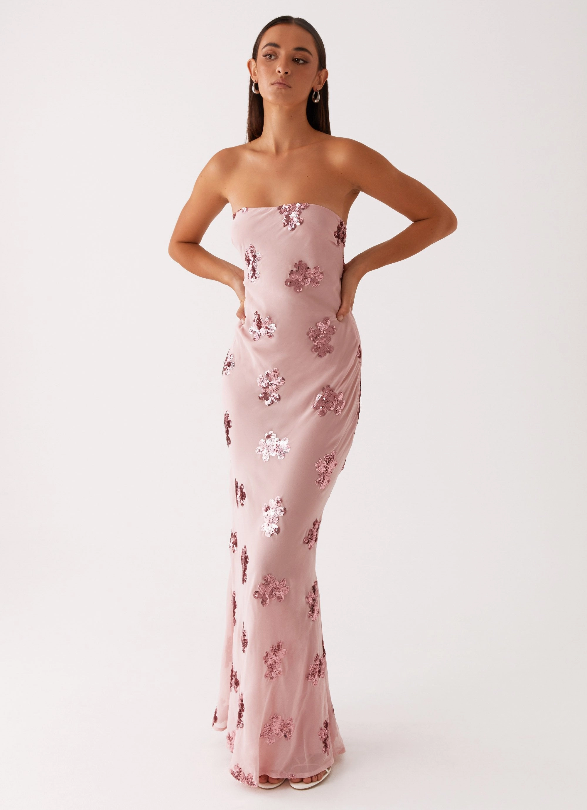 Sweet Escape Sequin Maxi Dress - Baby Pink Versatile Fit Effortless Fit Design