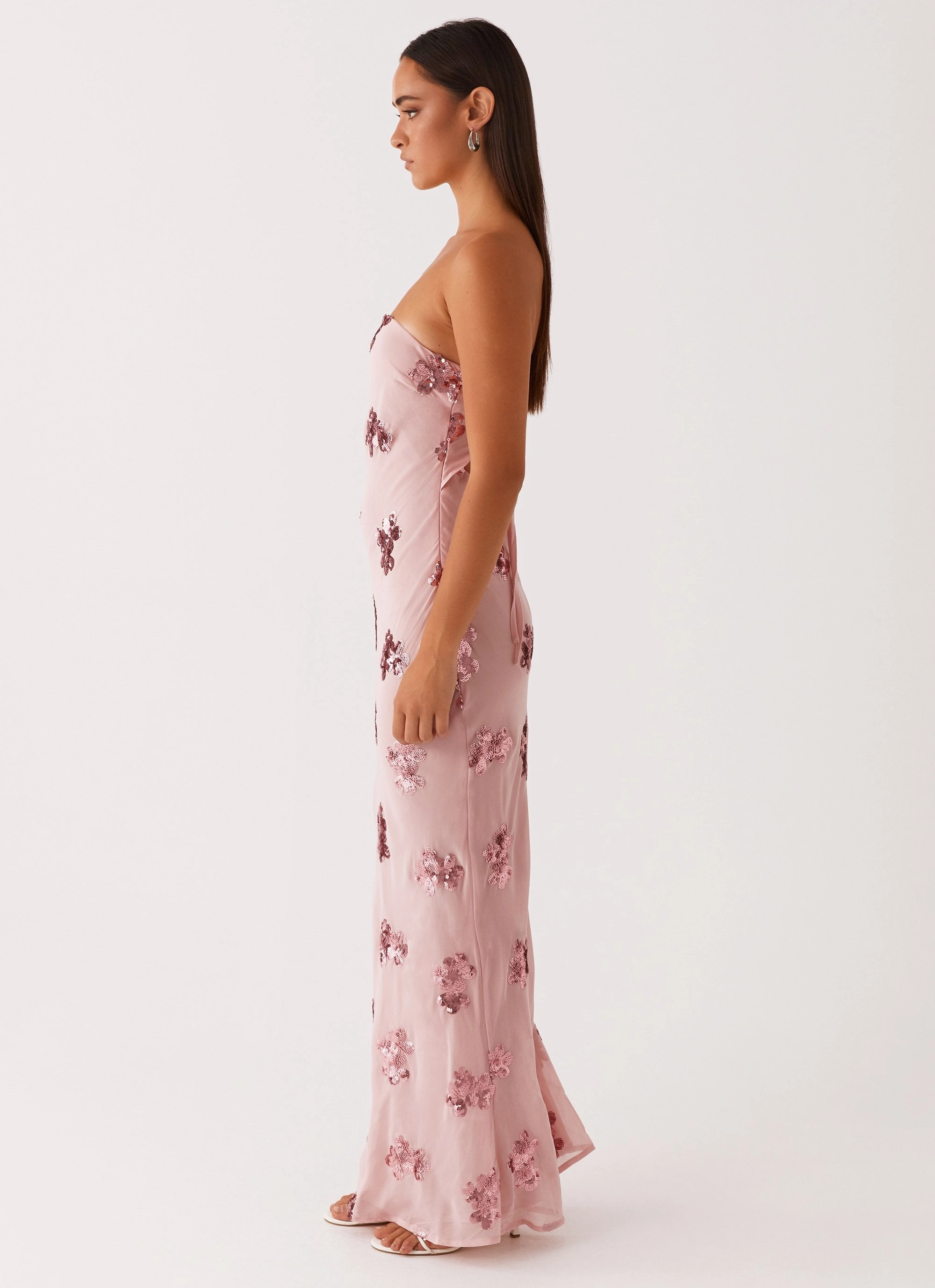 City Layer Sweet Escape Sequin Maxi Dress - Baby Pink