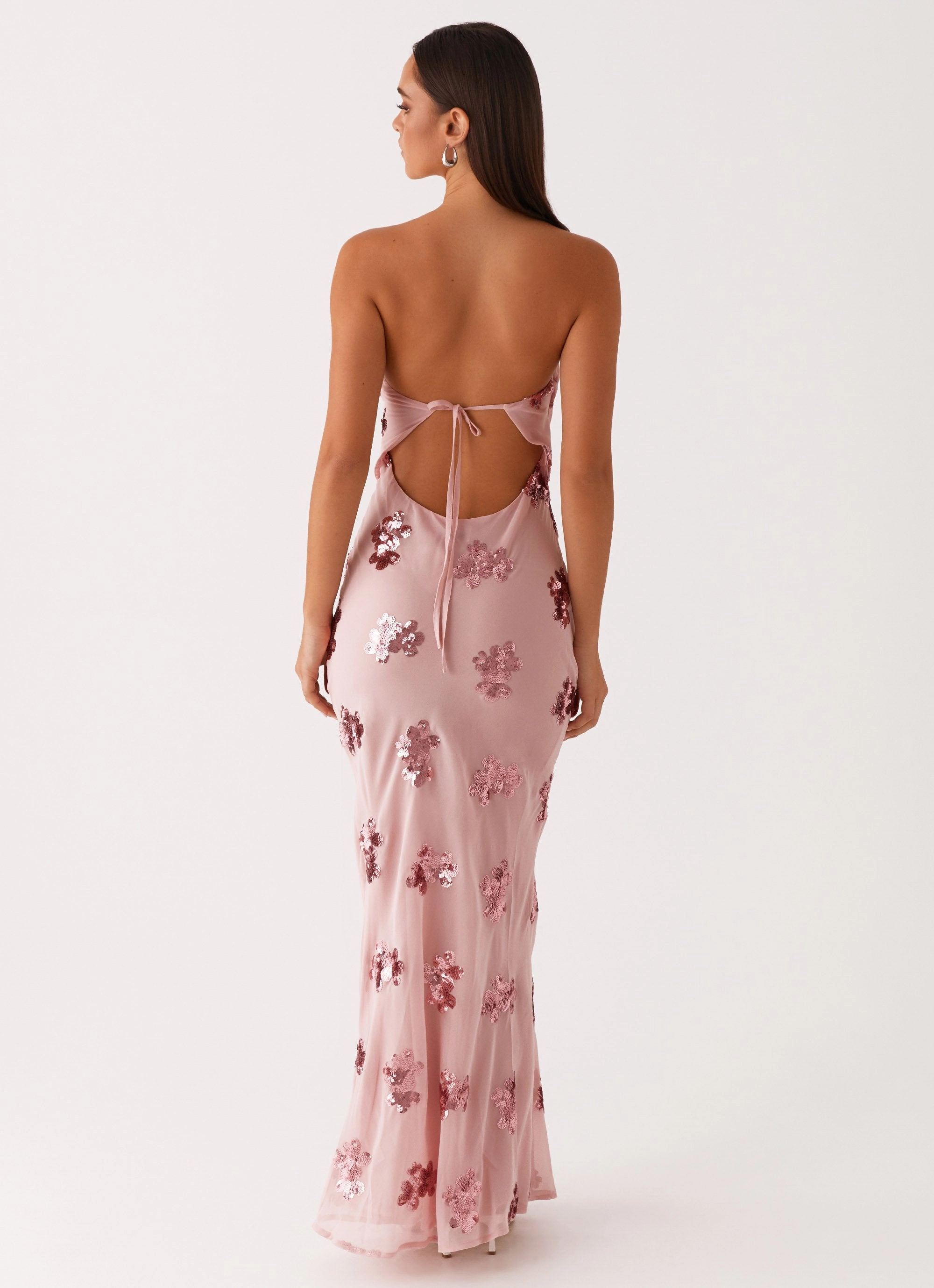 Sweet Escape Sequin Maxi Dress - Baby Pink New Mood Bishop-Sleeve
