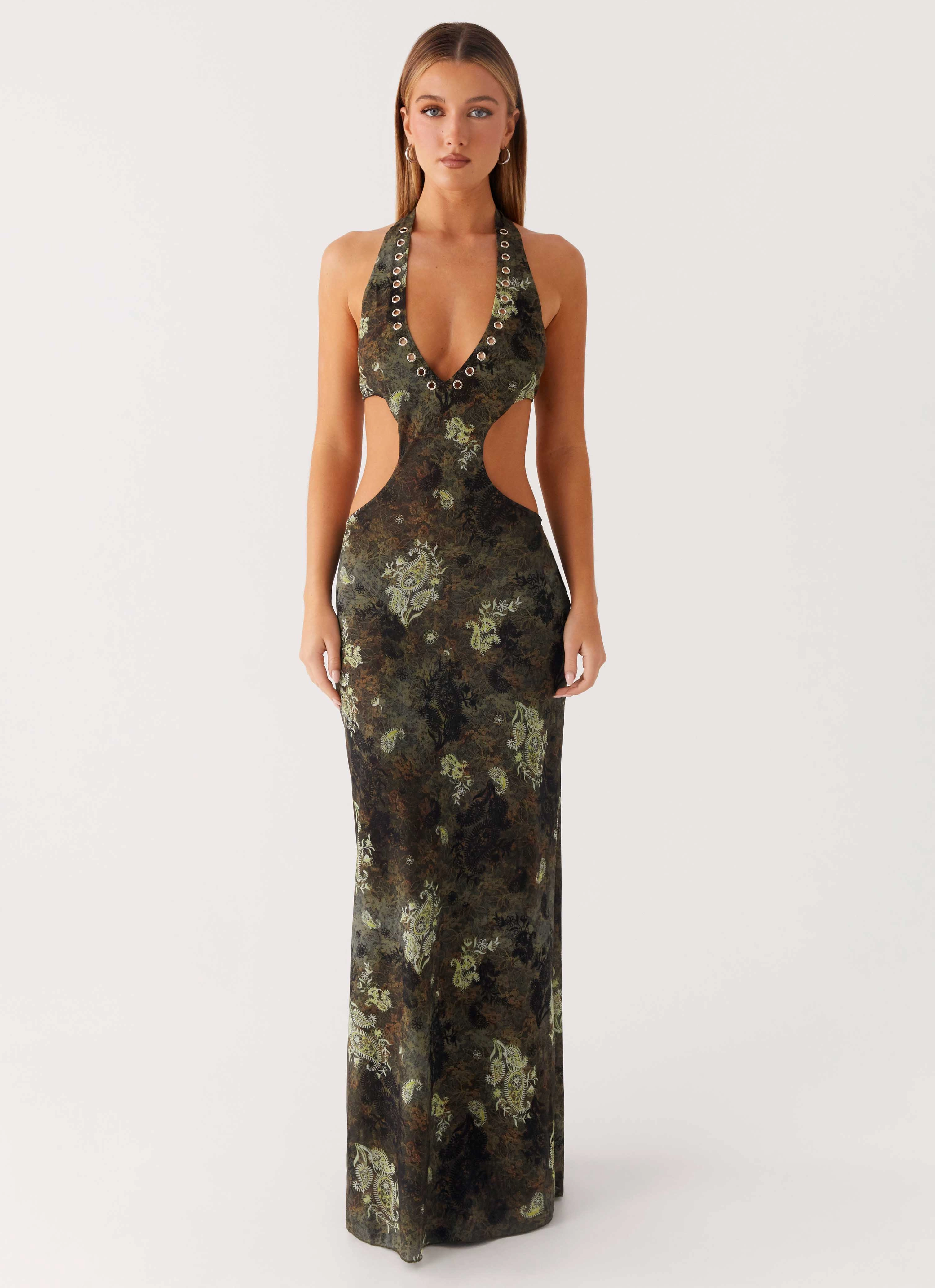 All Purpose Calm Grace Indra Maxi Dress - Cyber Floral