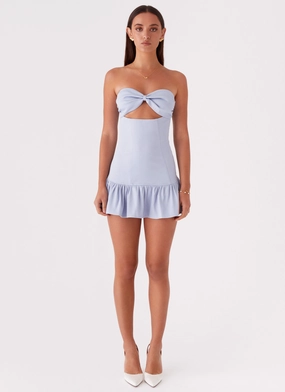 Colorful Sets Gigi Frill Mini Dress - Blue Gigi Frill Mini Dress - Blue Tailored Wear