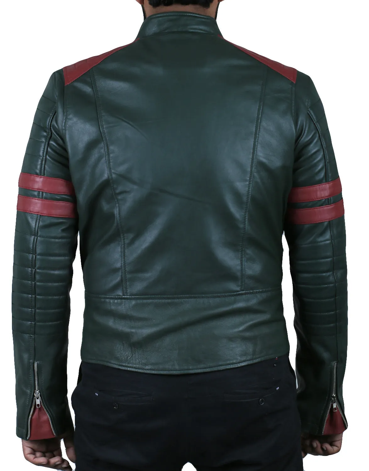 Cometix Navy Blue Biker Leather Jacket