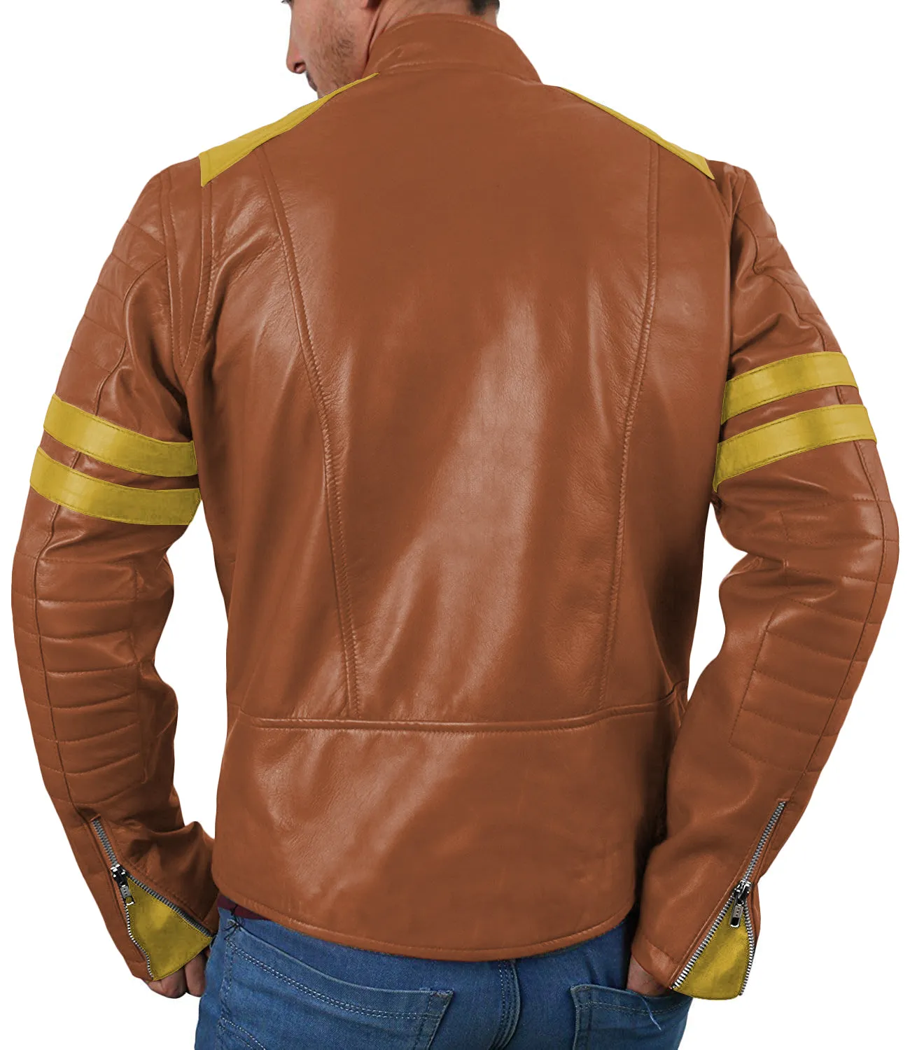 Cometix Navy Blue Biker Leather Jacket