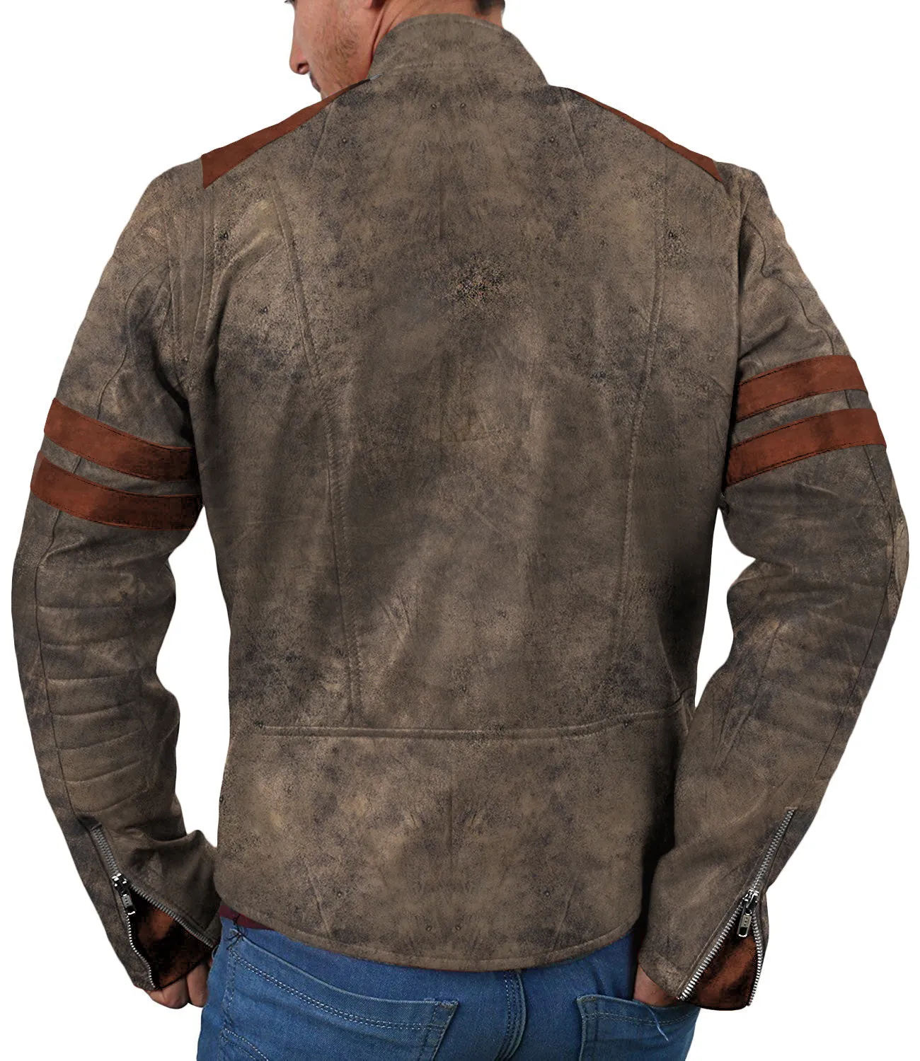 Cometix Navy Blue Biker Leather Jacket