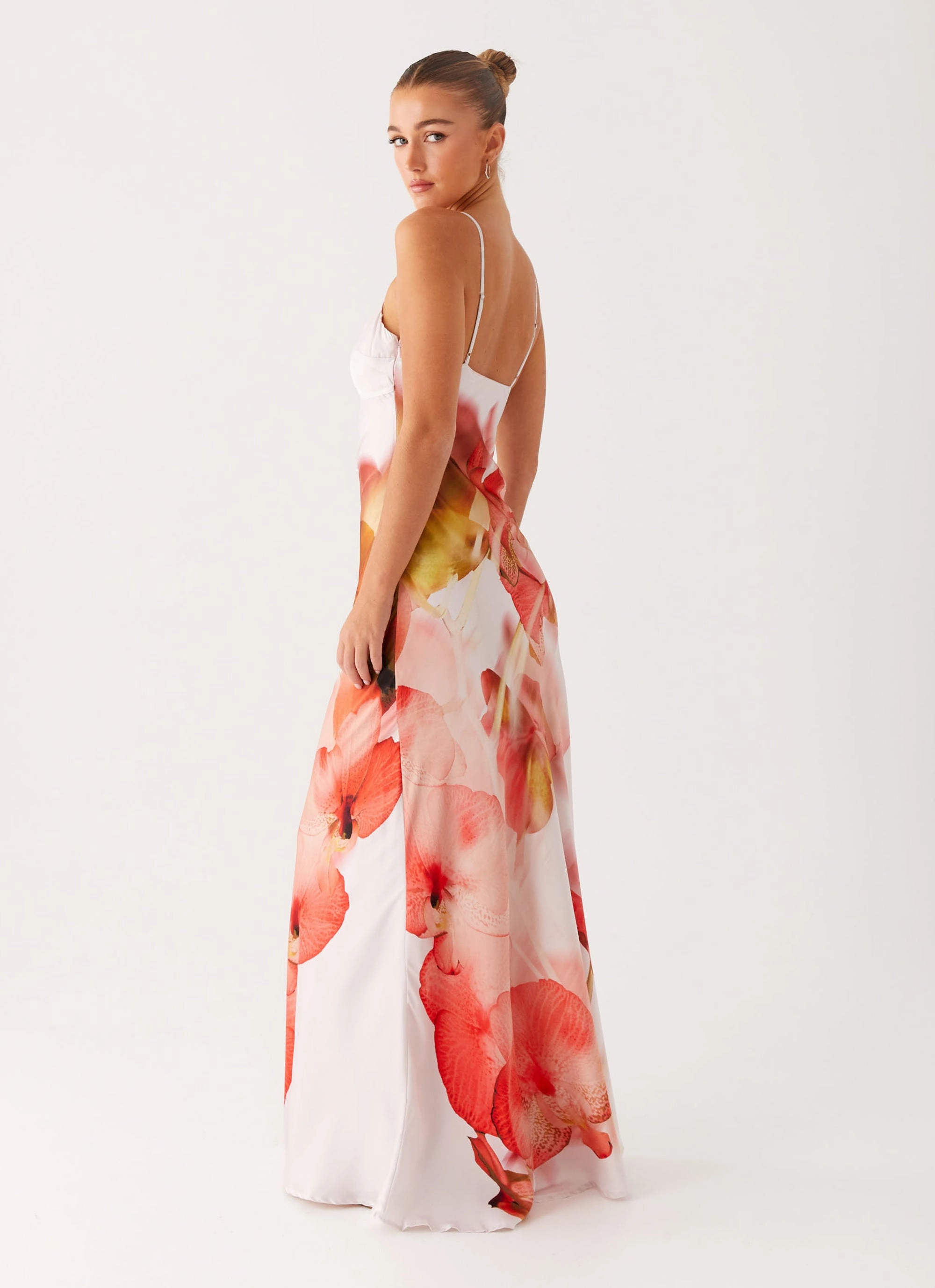 Pacha Maxi Dress - Peach Rose Retro Vibes