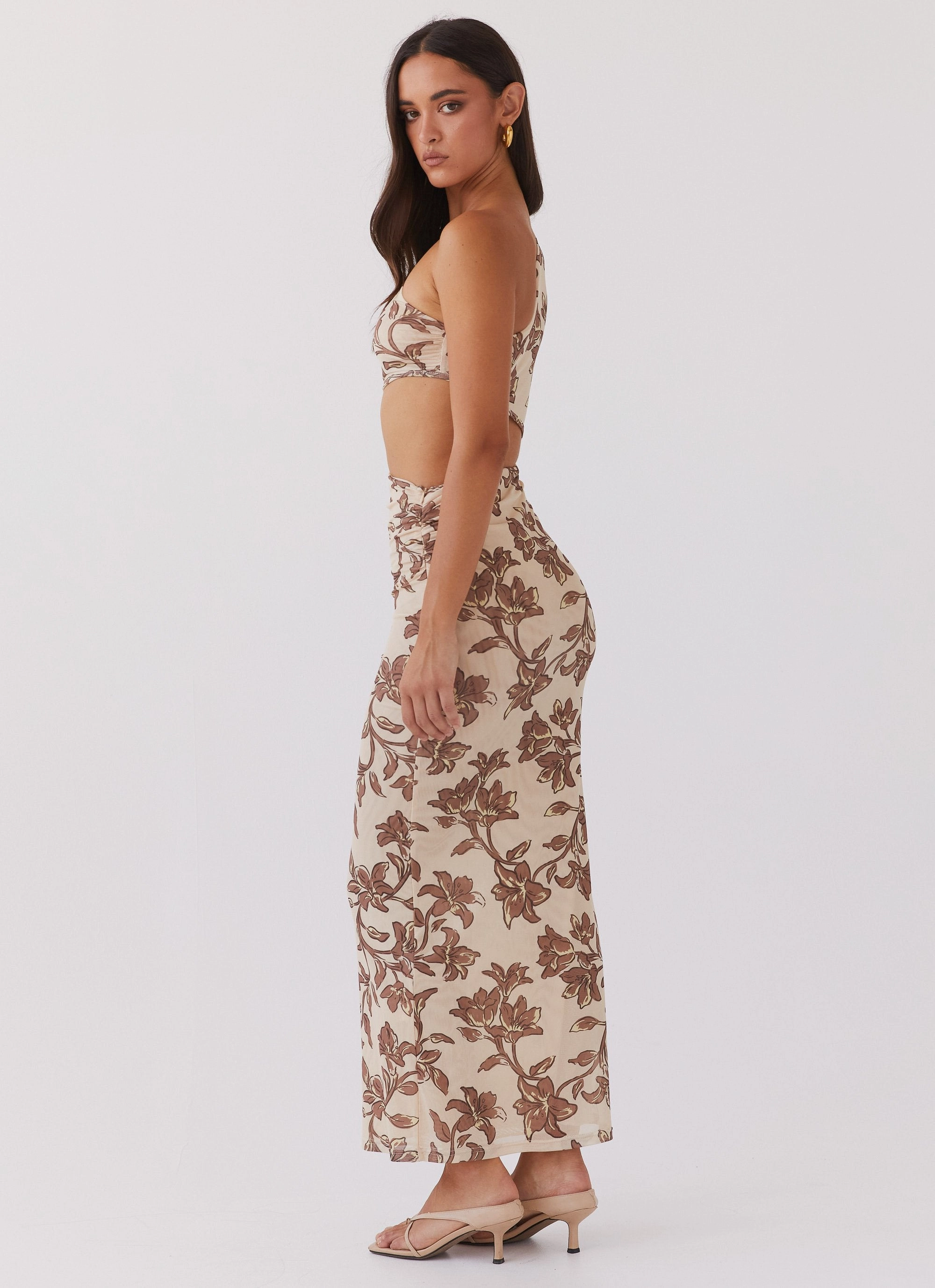 Shadows In The Sun Mesh Maxi Dress - Hazel Bloom Fashionable Comfort Wear Garden-Party