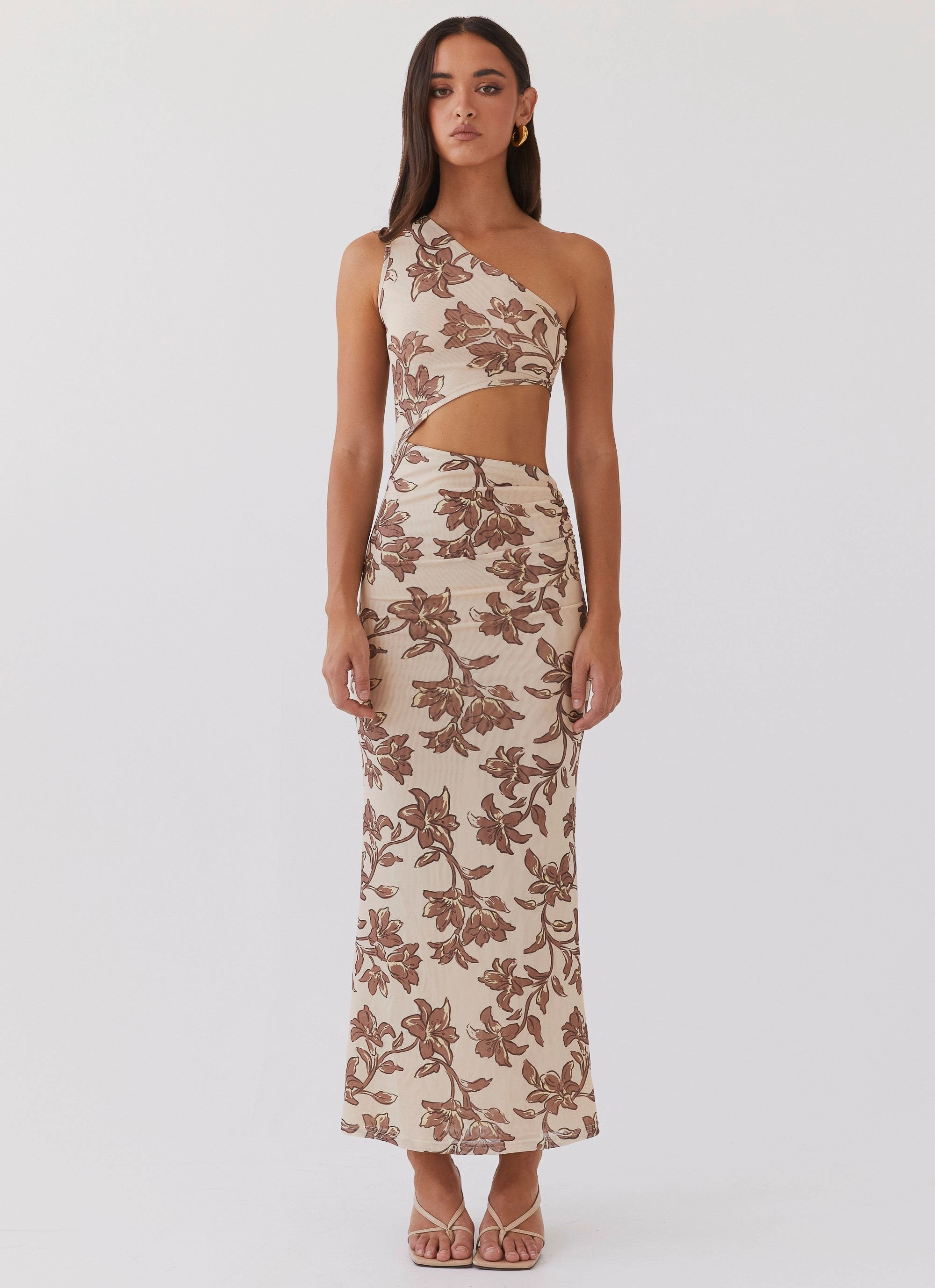 Shadows In The Sun Mesh Maxi Dress - Hazel Bloom understated look