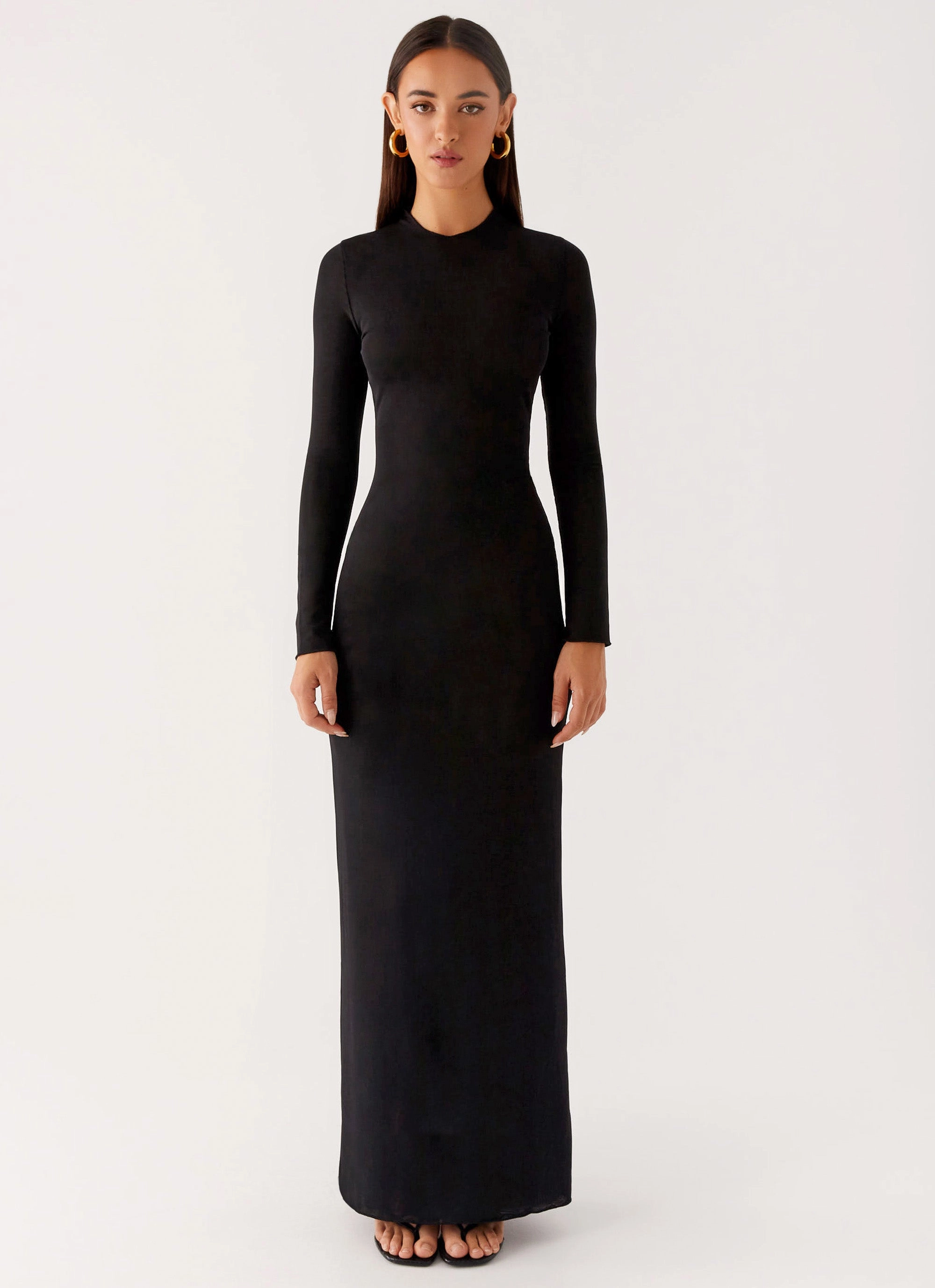 OdorControlTreatment Minimalist Layering Kamora Maxi Dress - Black
