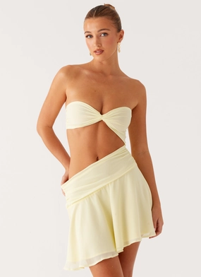 Work Ready Bright-colored piece Marbella Mini Dress - Yellow