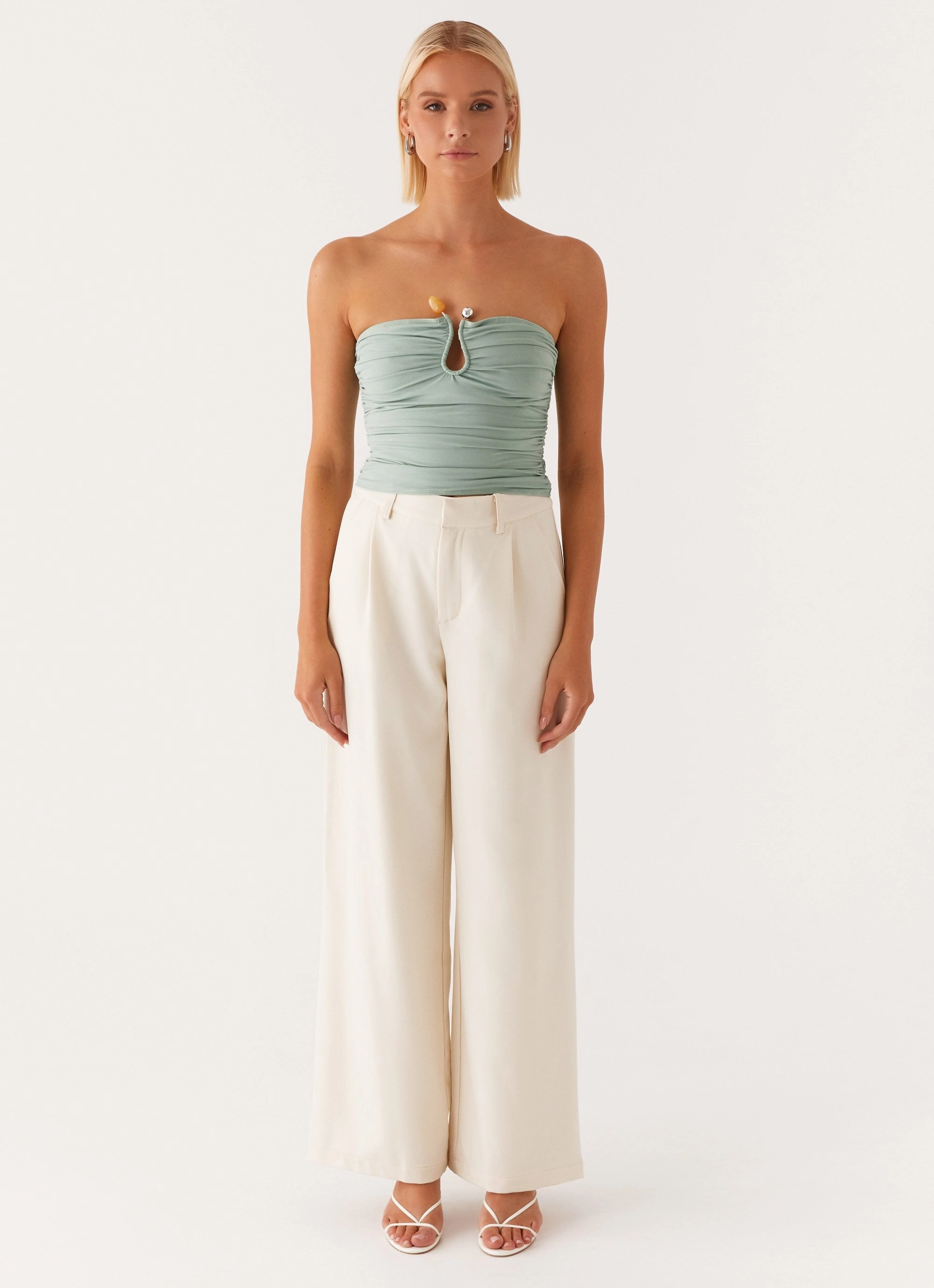 Rudy Tube Top - Sage Hidden Storage Pocket Reversible design