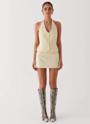 Comfortable Flow Sarah Mini Skirt - Butter Sarah Mini Skirt - Butter Gentle Vibe Soft Aesthetic