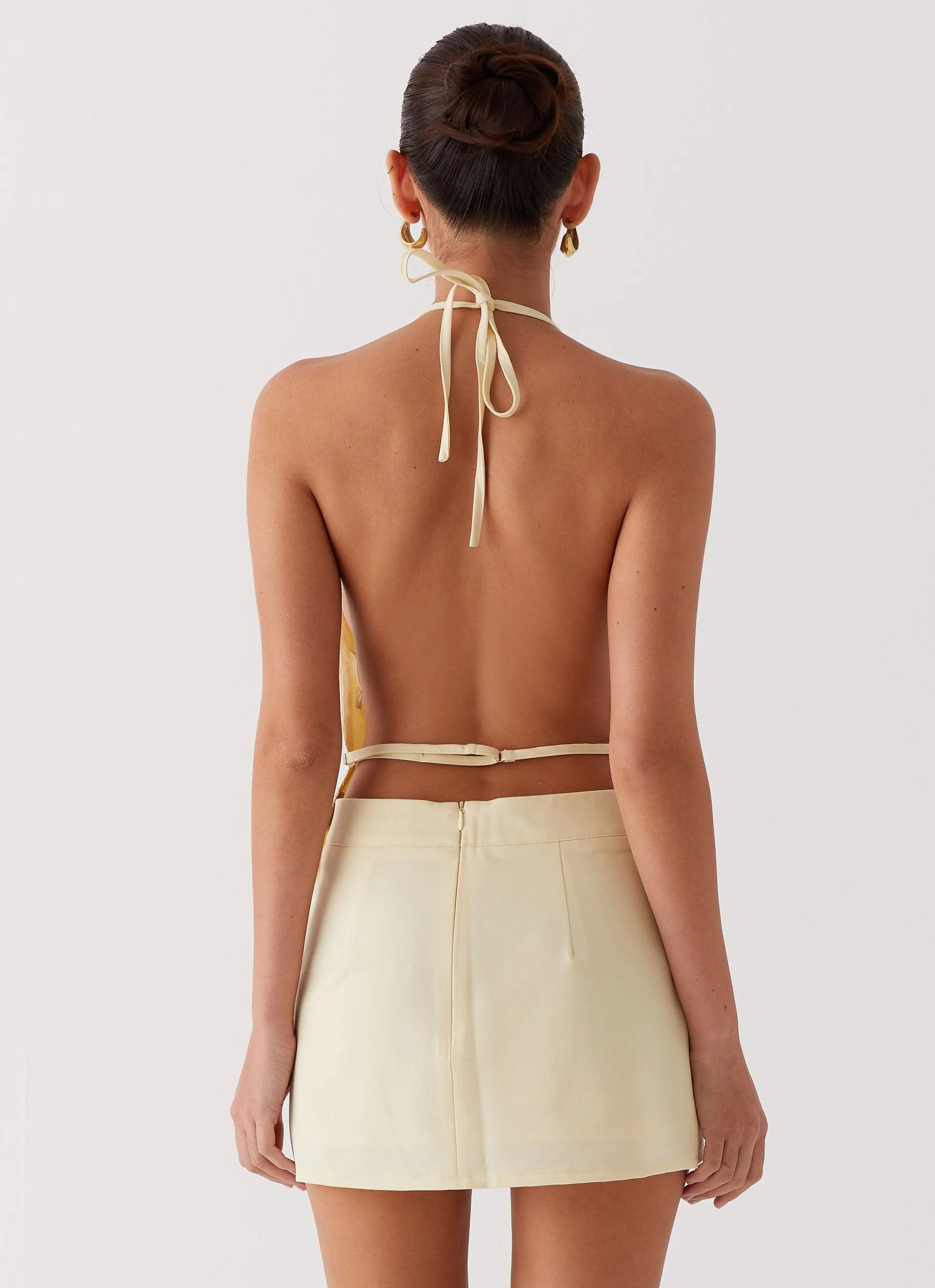 Vibe Ready Layered Look Sarah Mini Skirt - Butter