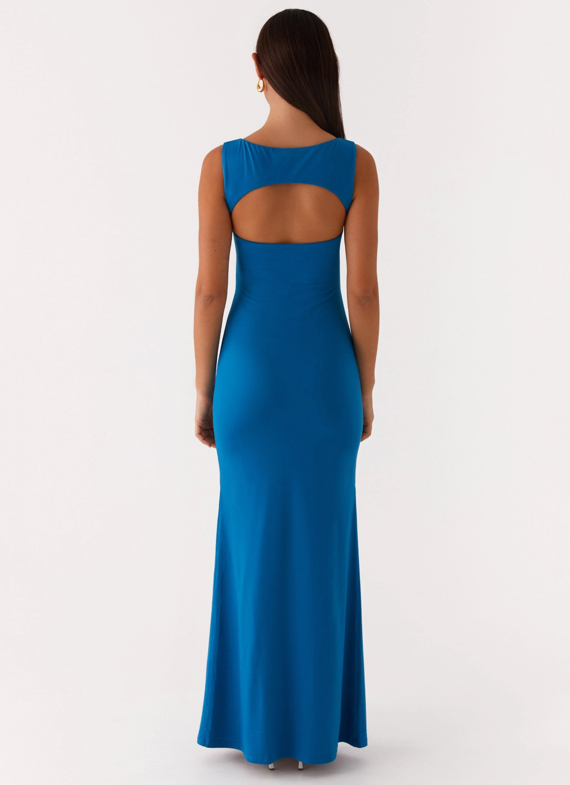 custom-fit Lagoon Cut Out Maxi Dress - Royal Blue