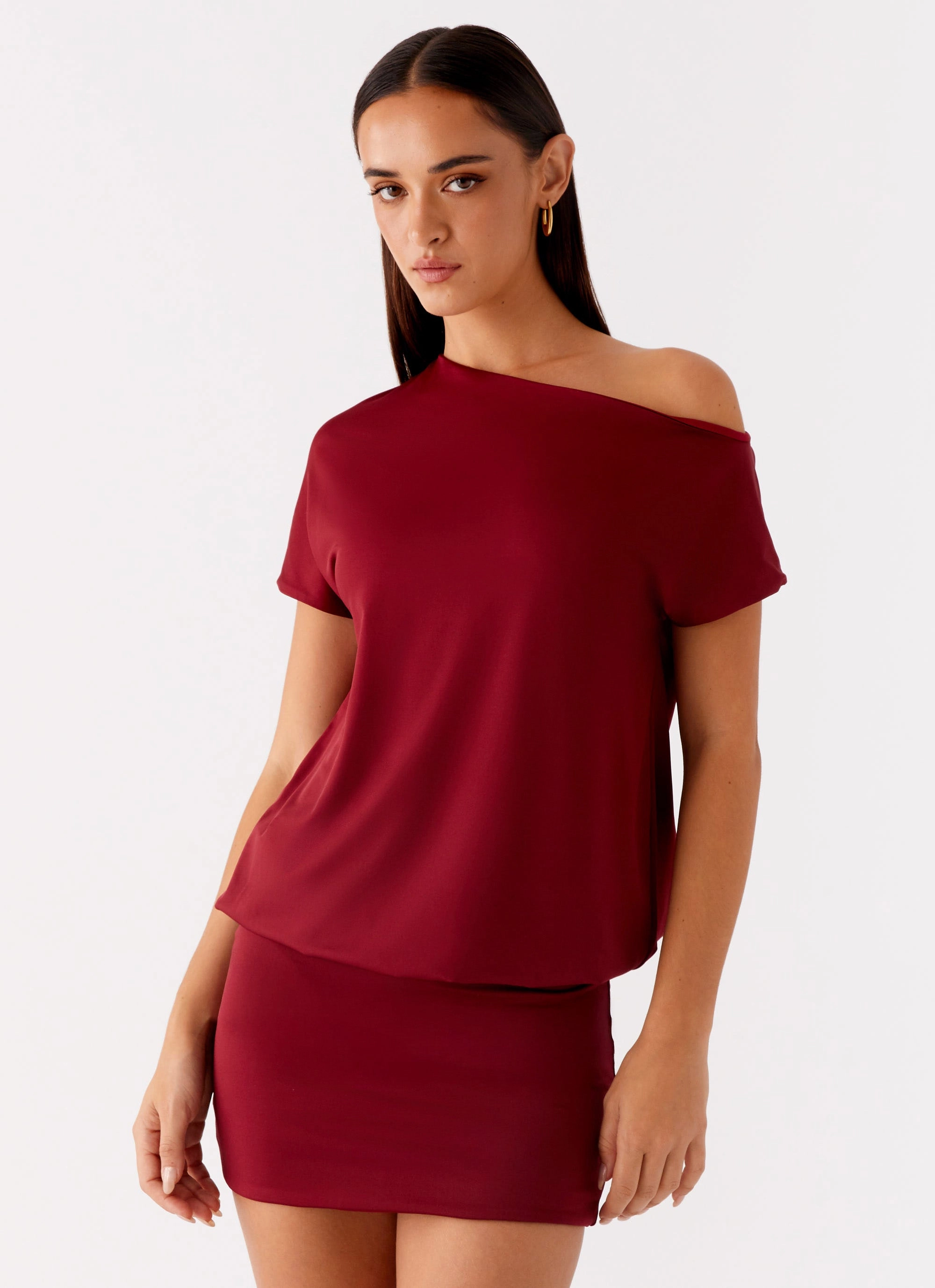Trend Movement Paulie Mini Dress - Maroon