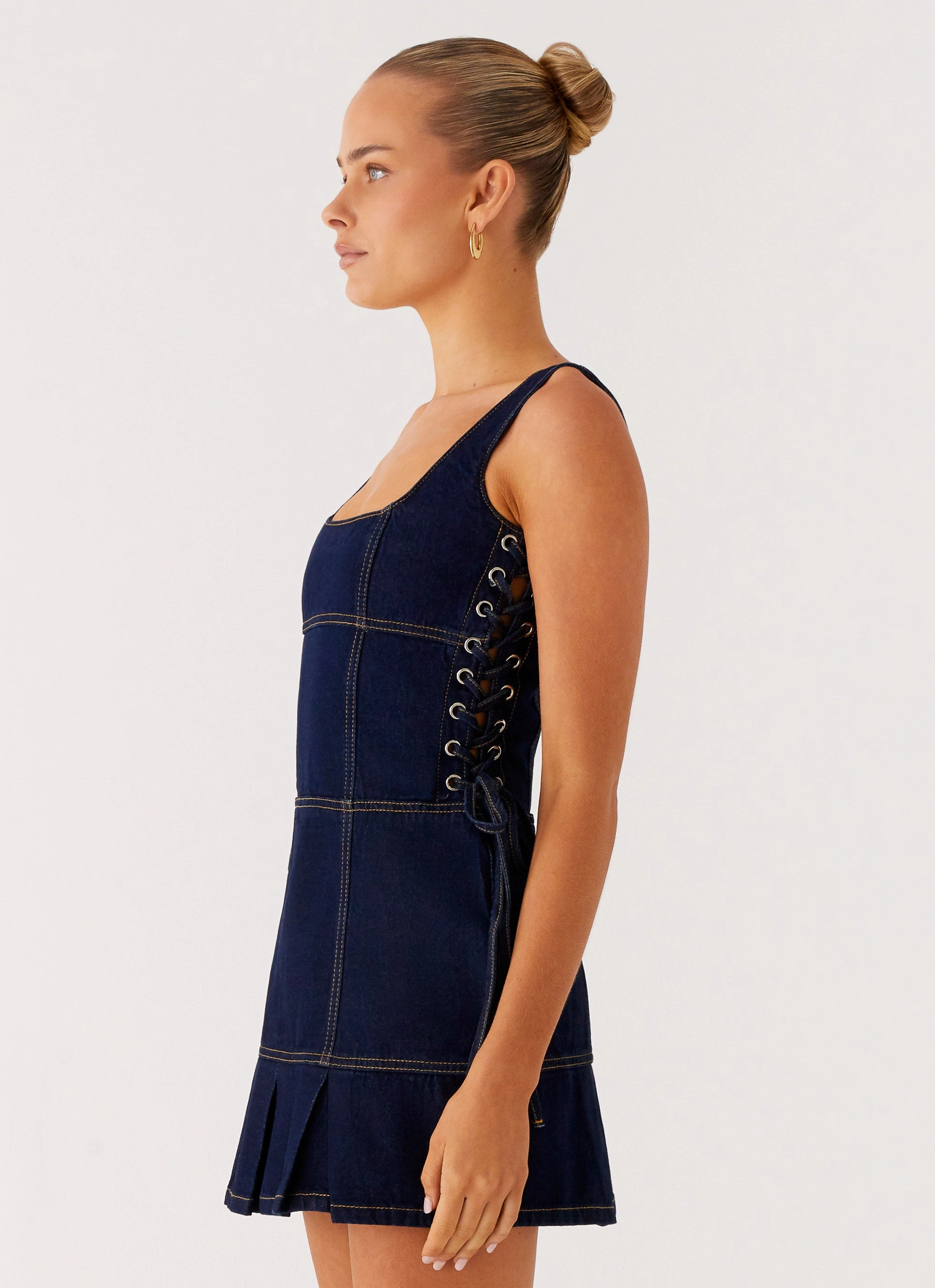 Polished Mood Preston Mini Dress - Indigo